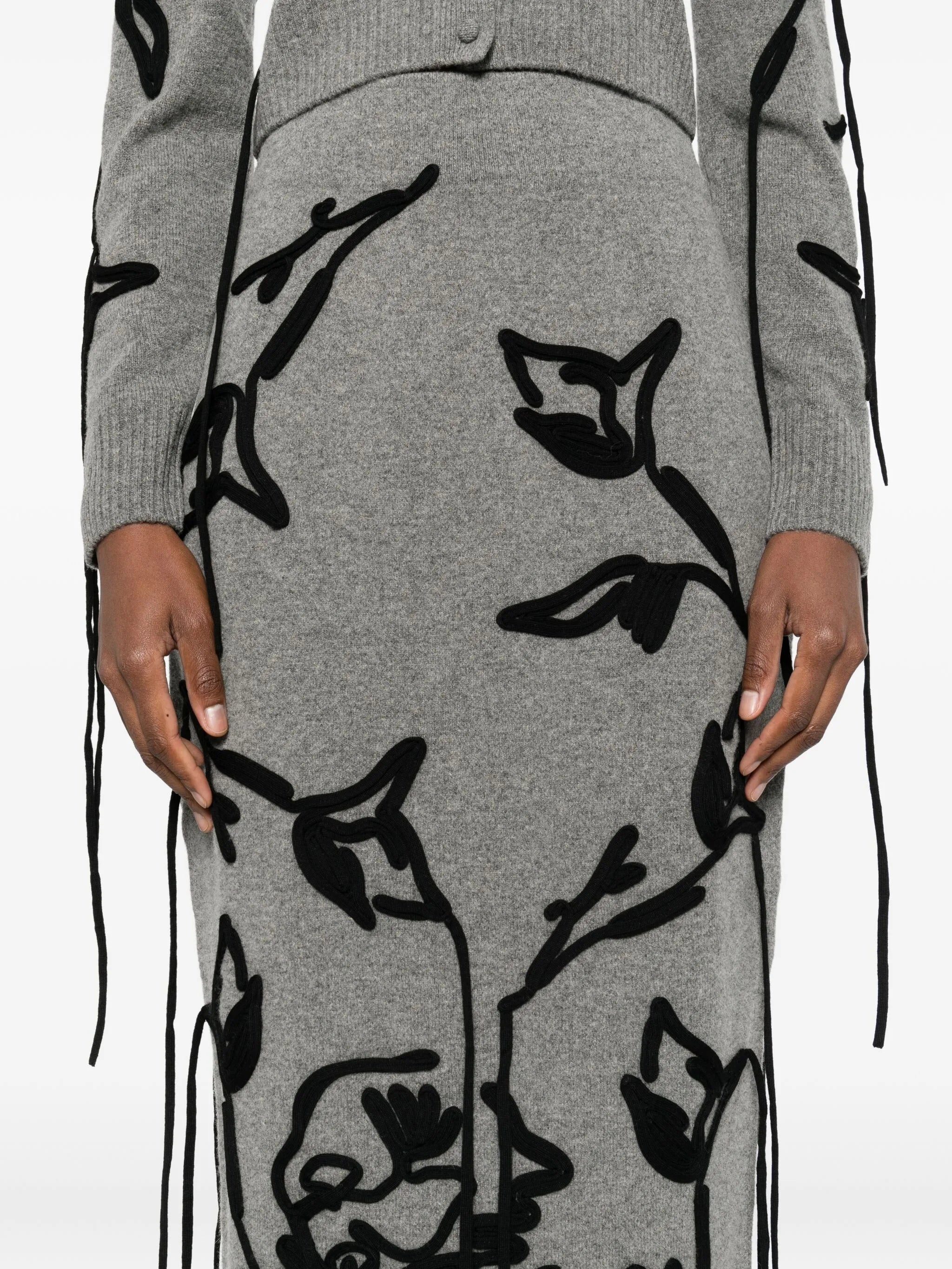 floral-print pencil skirt