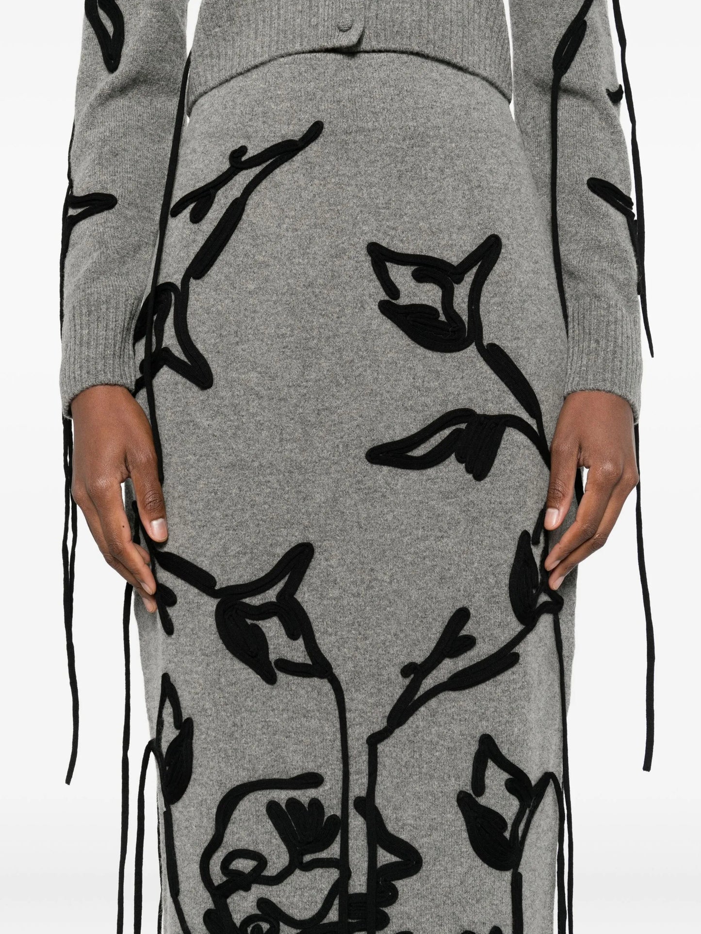 floral-print pencil skirt