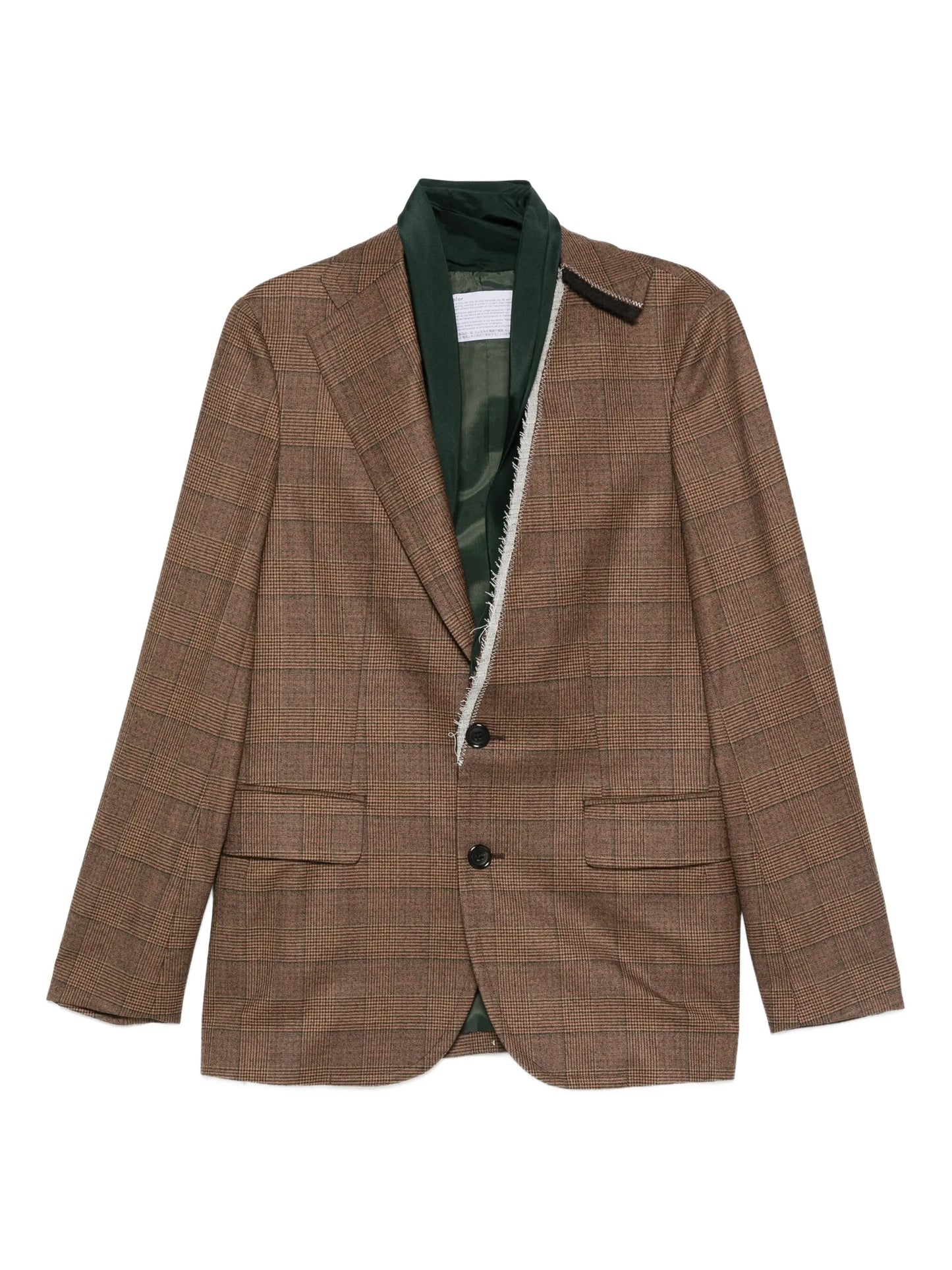 checked single-breasted blazer