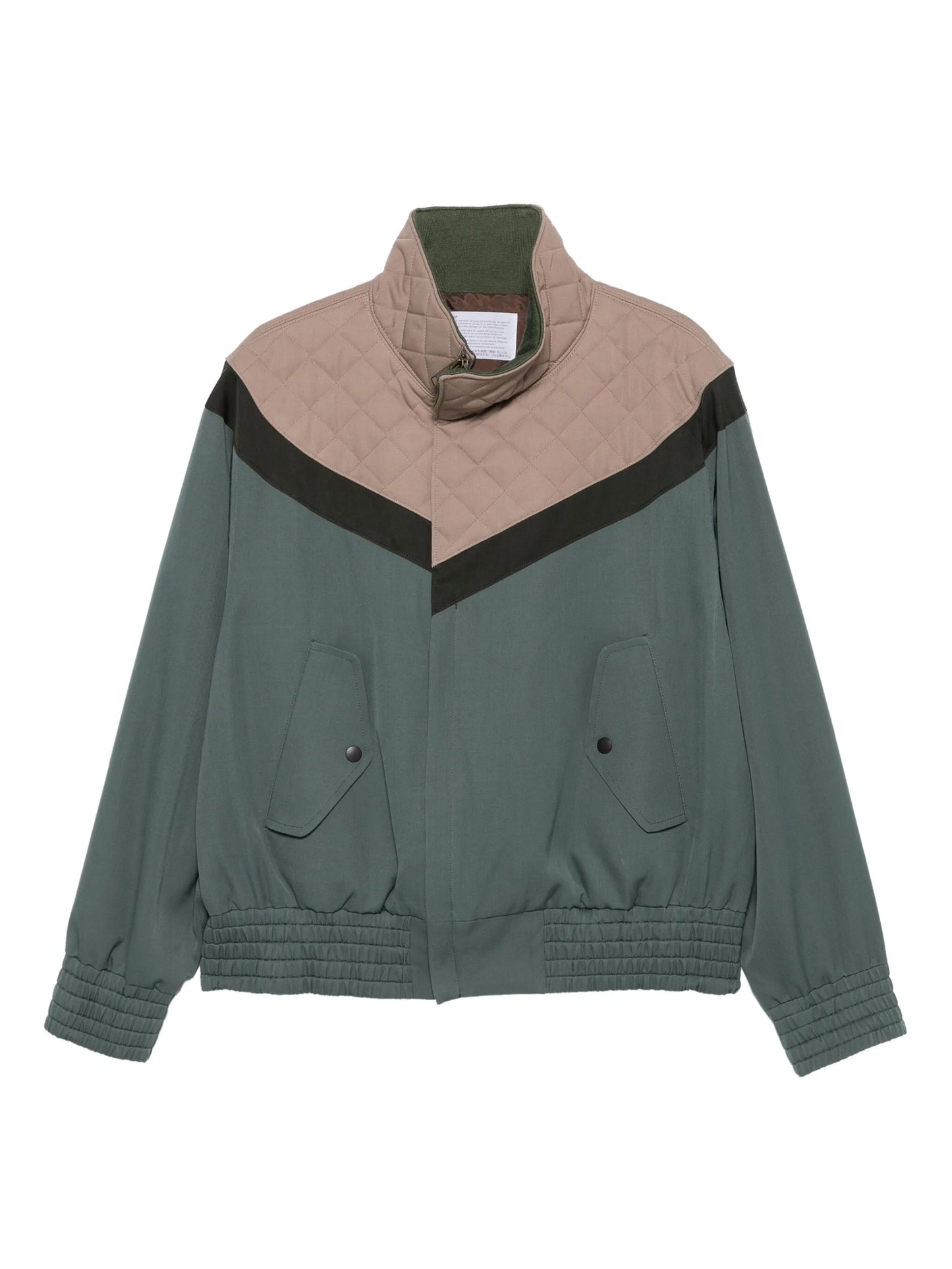 quilted-panel zip-up jacket