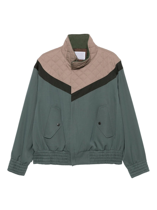 quilted-panel zip-up jacket