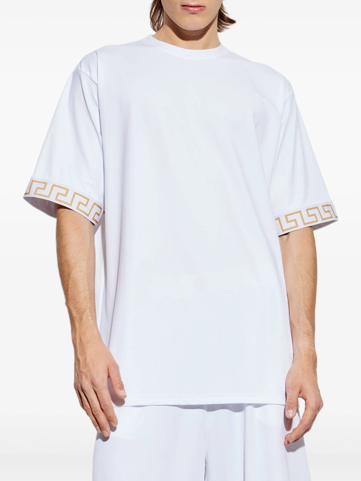 embellished-cuffs T-shirt