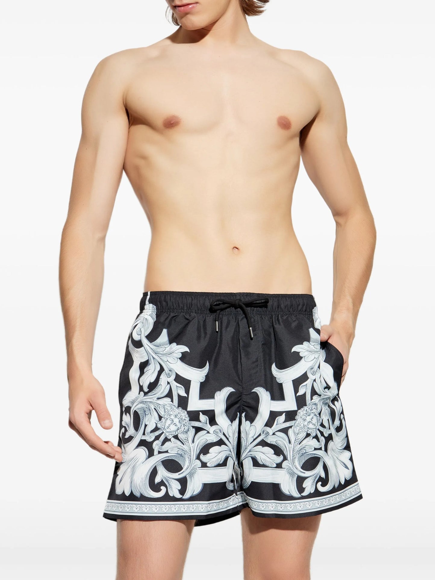 Barocco-print swim shorts