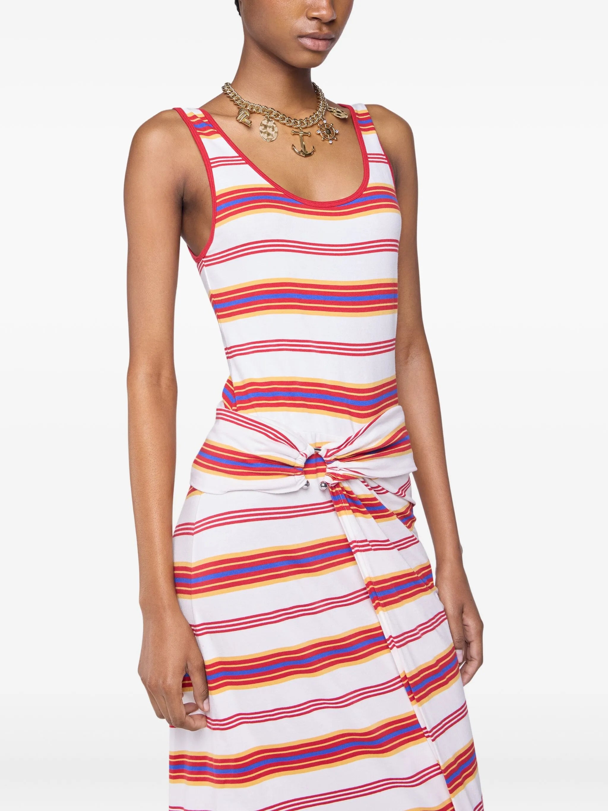 striped maxi dress