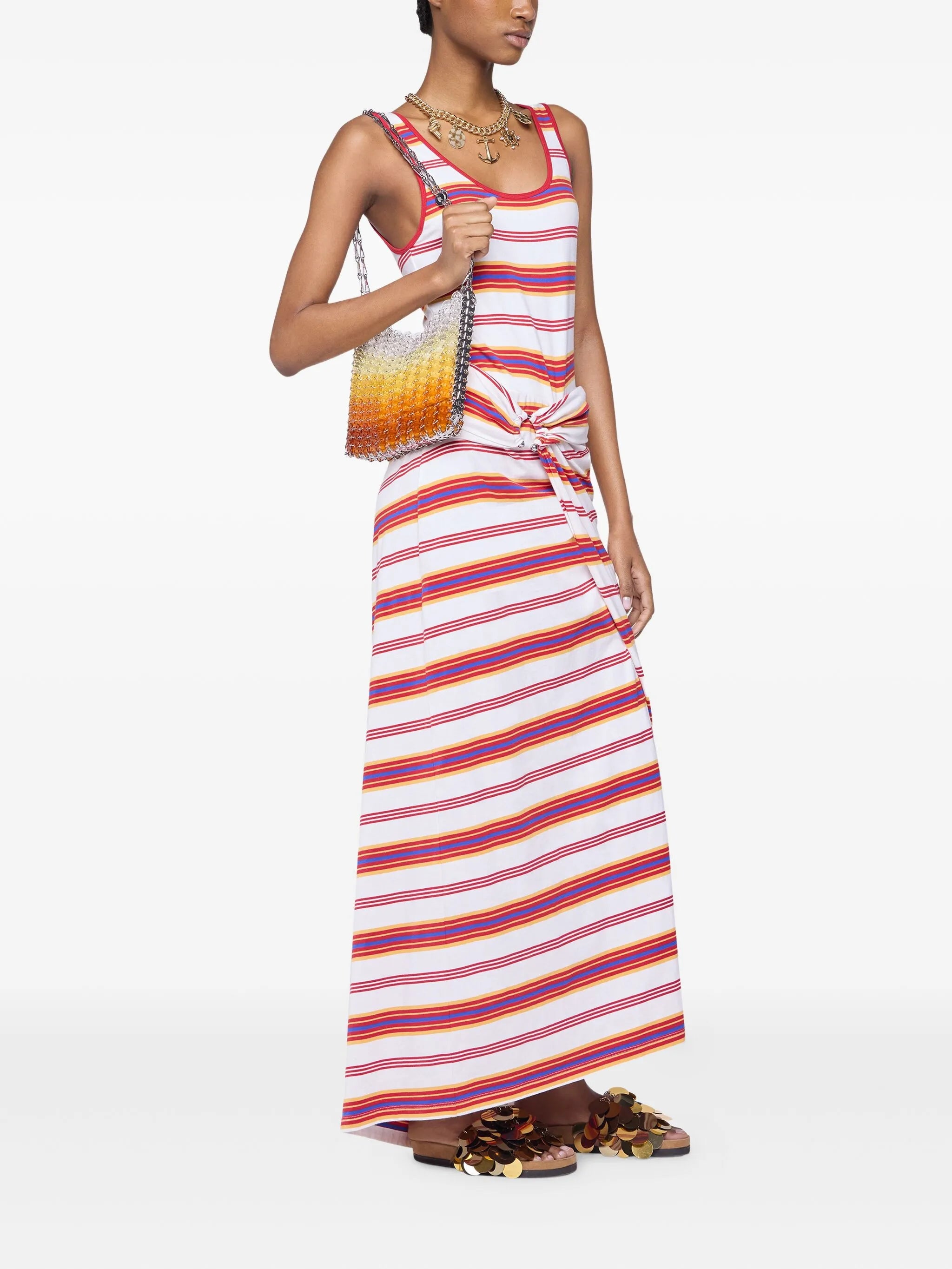 striped maxi dress