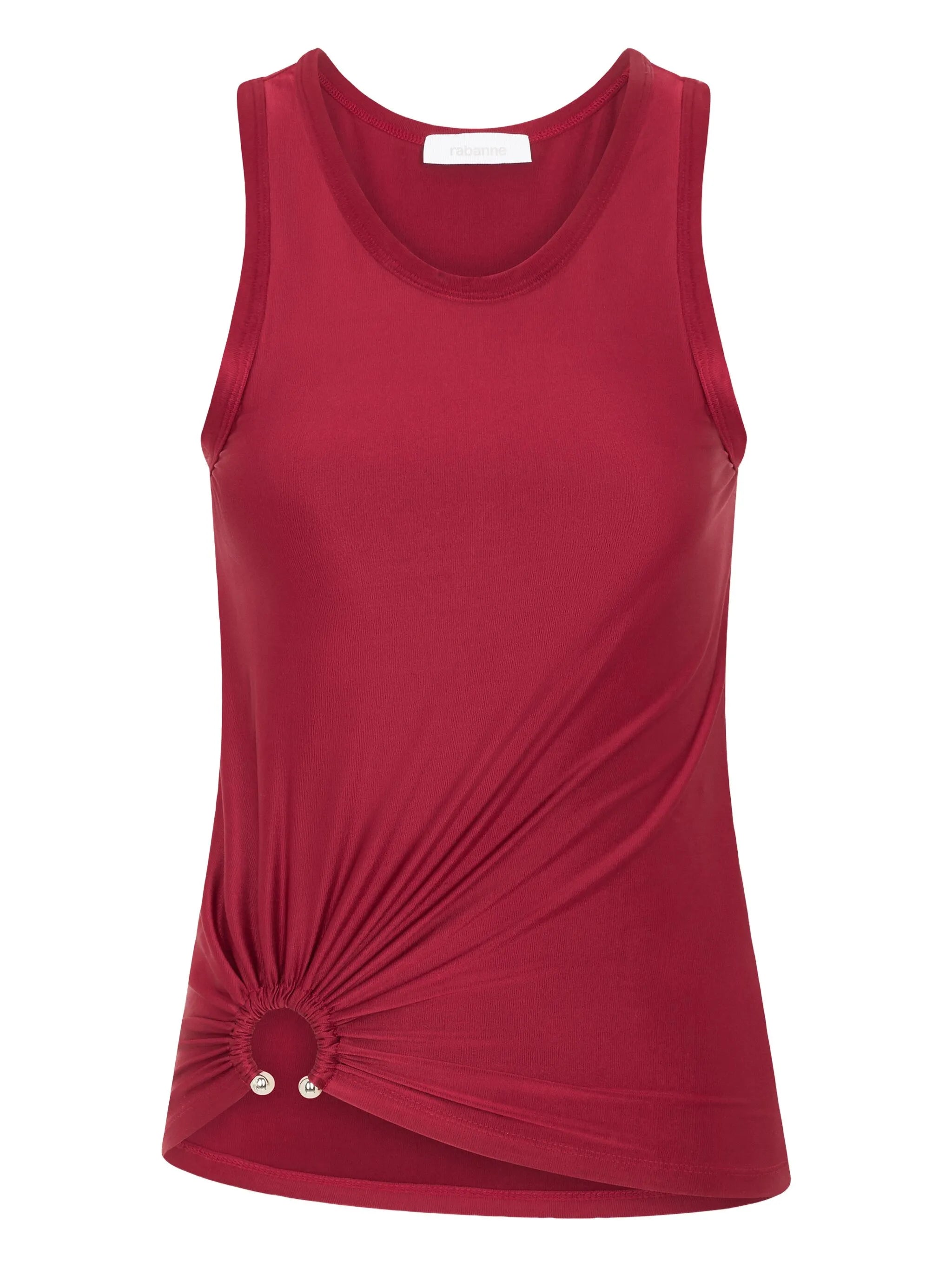 ruched sleeveless top