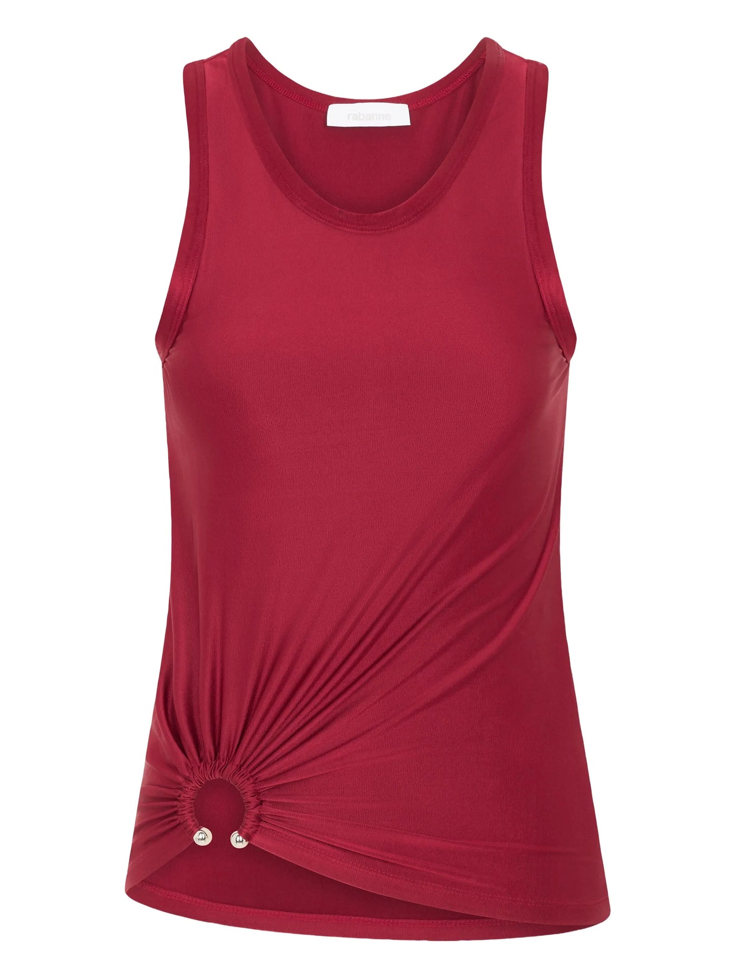 ruched sleeveless top