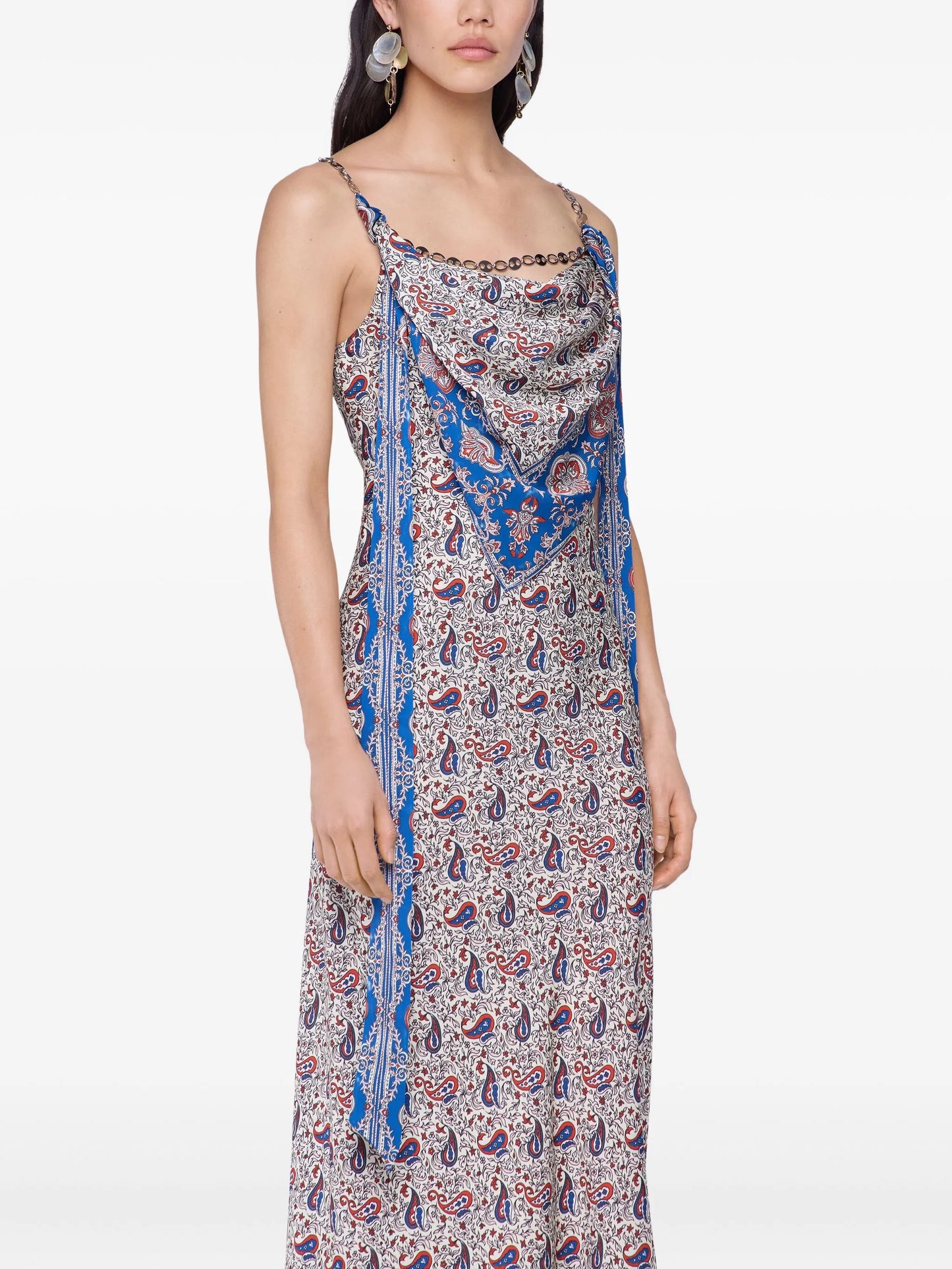 paisley-print maxi dress