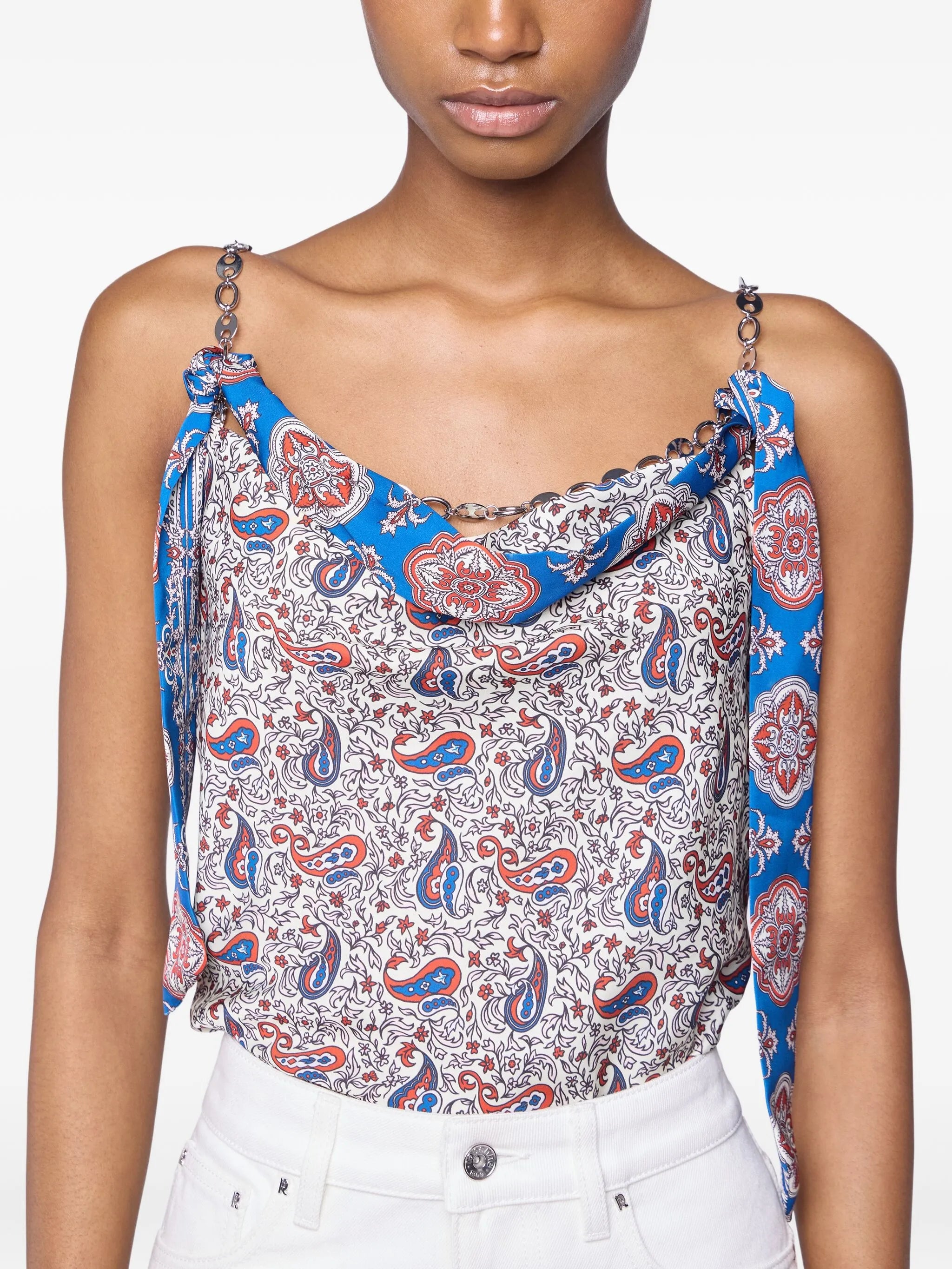 paisley-print top