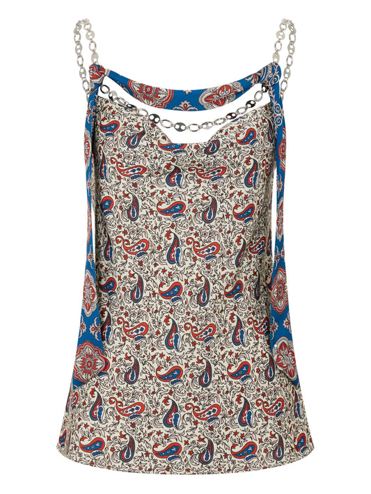 paisley-print top