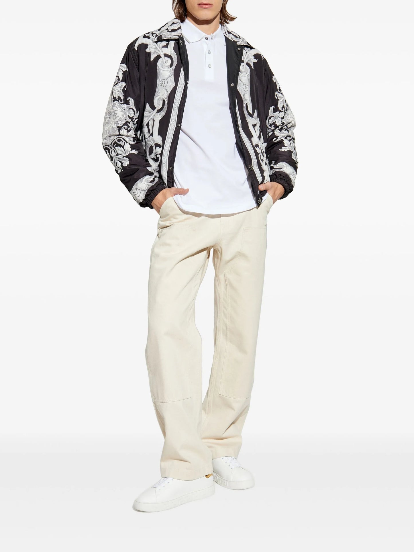 logo-patch utility trousers