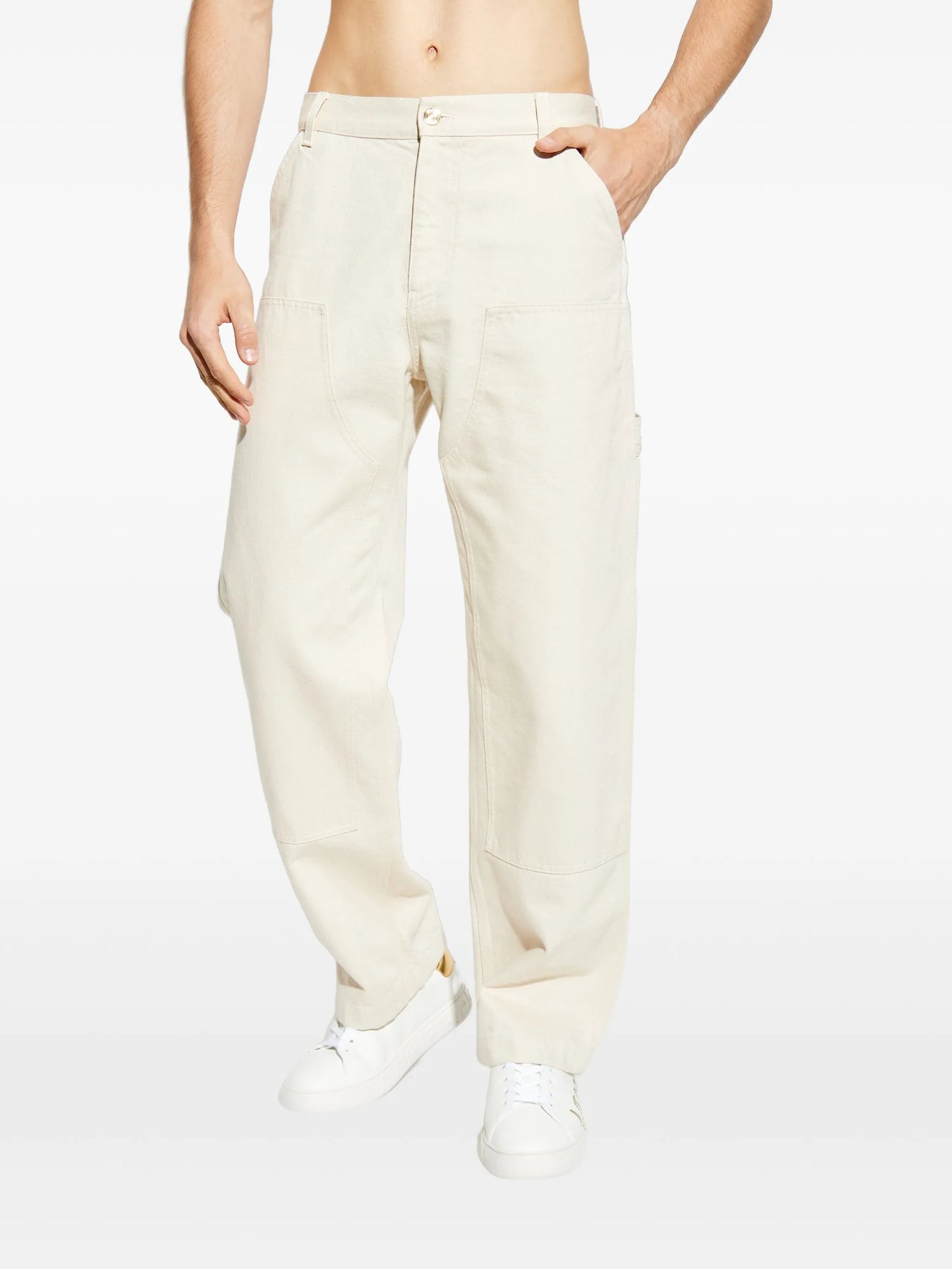 logo-patch utility trousers