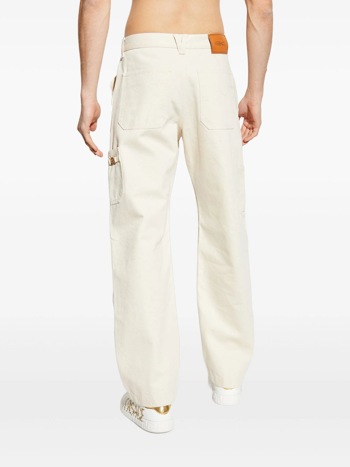 logo-patch utility trousers