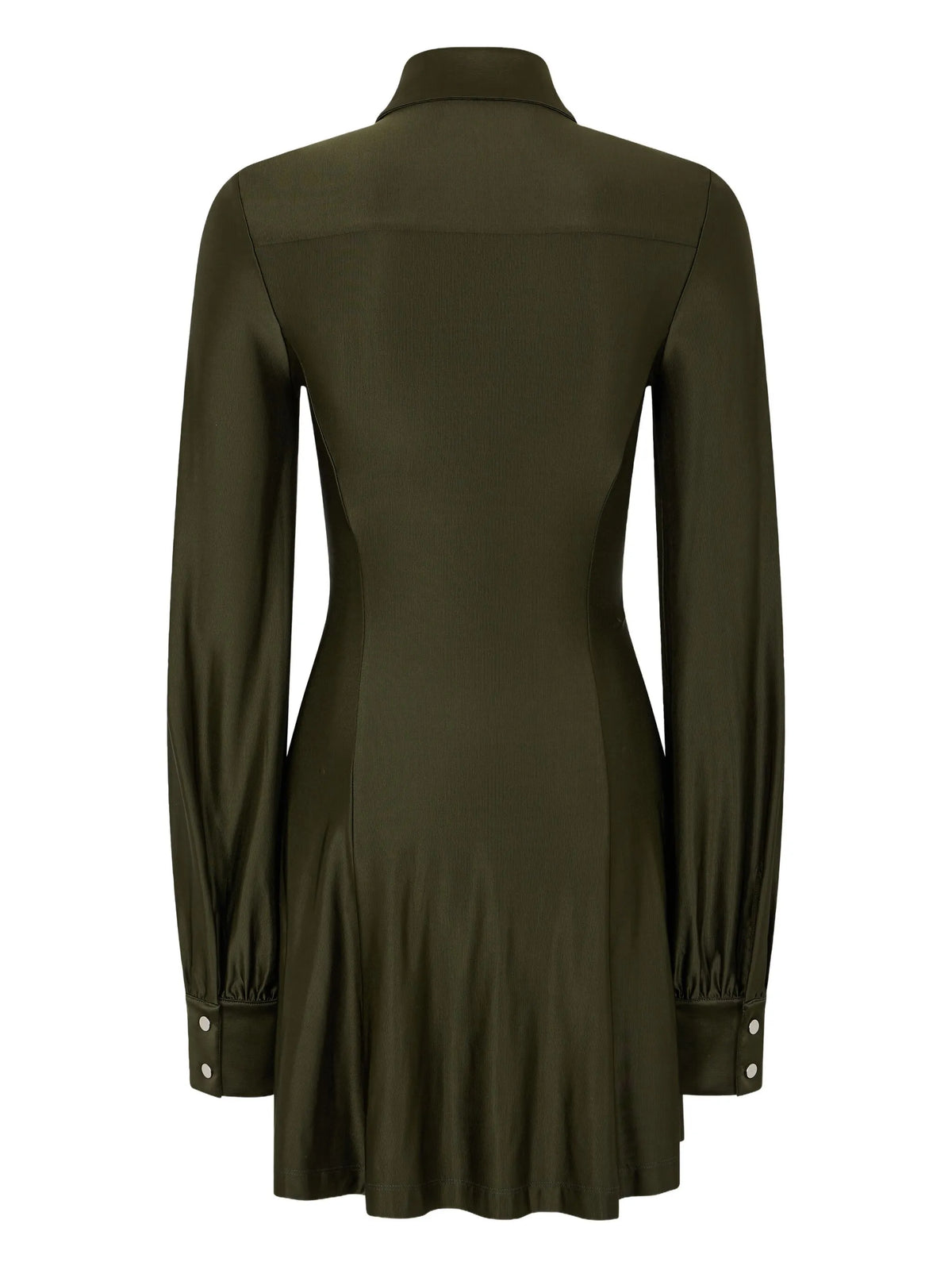 button-embellished draped dress