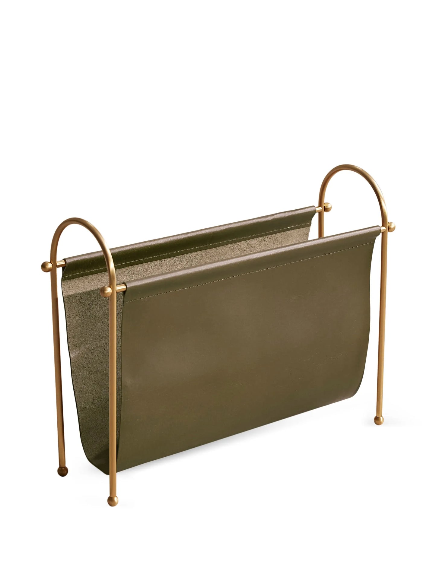 Meard leather magazine rack