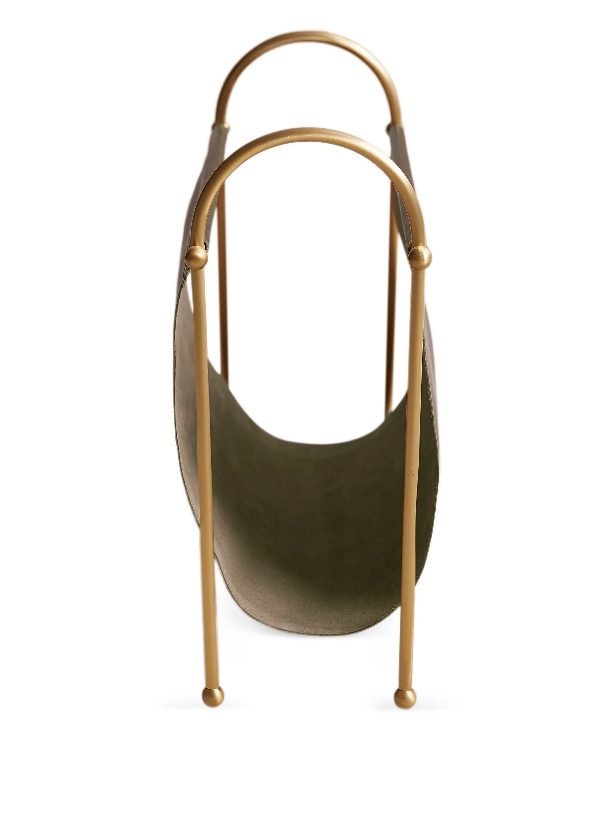 Meard leather magazine rack