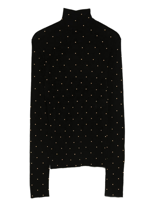 stud-embellished jumper
