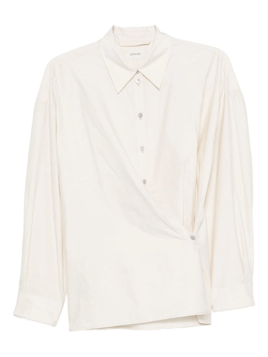 classic-collar twisted shirt
