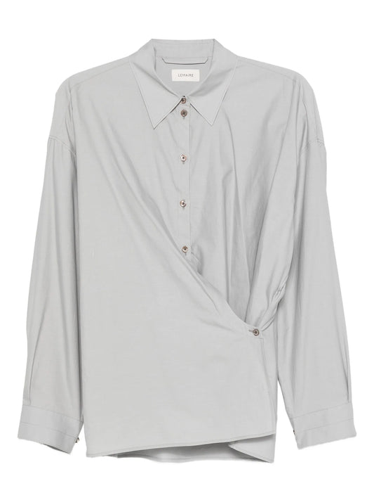 classic-collar twisted shirt