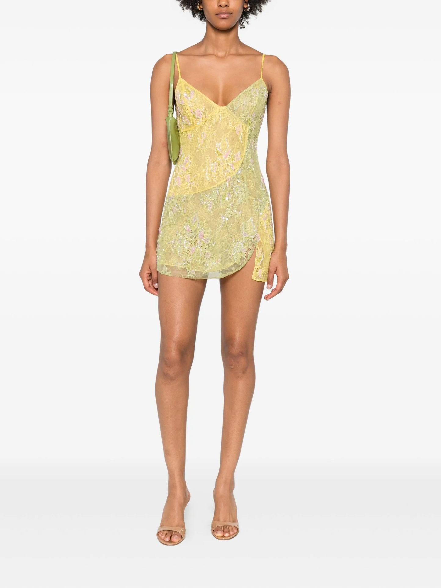embellished spaghetti-strap dress
