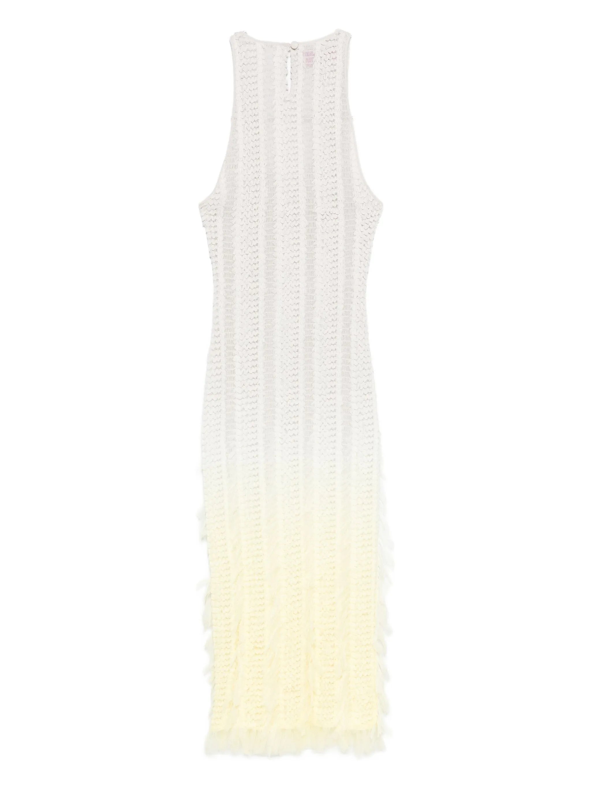 Angel plunge-neck ombré midi dress