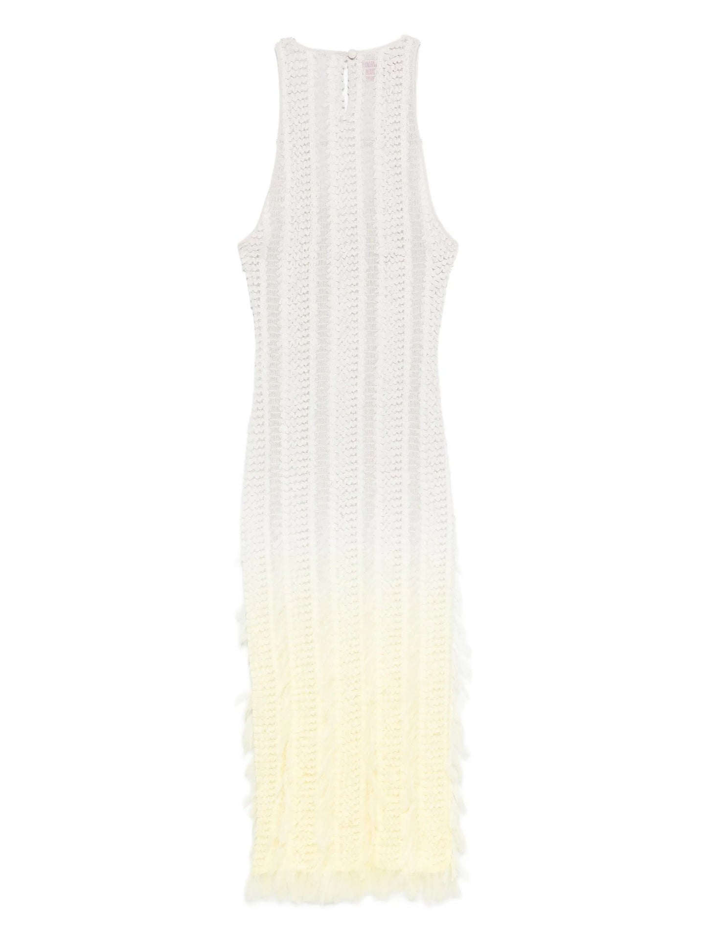 Angel plunge-neck ombré midi dress