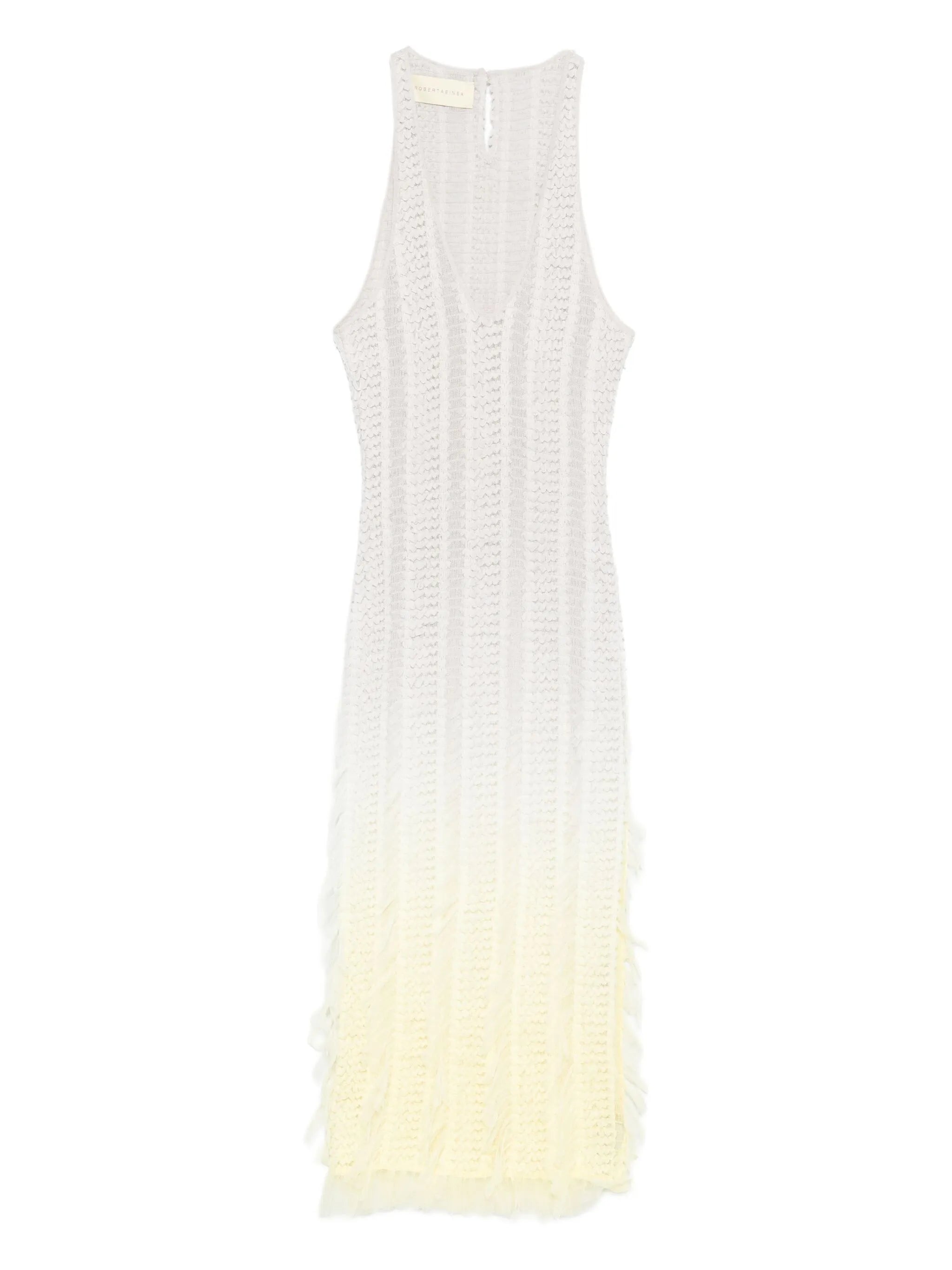 Angel plunge-neck ombré midi dress