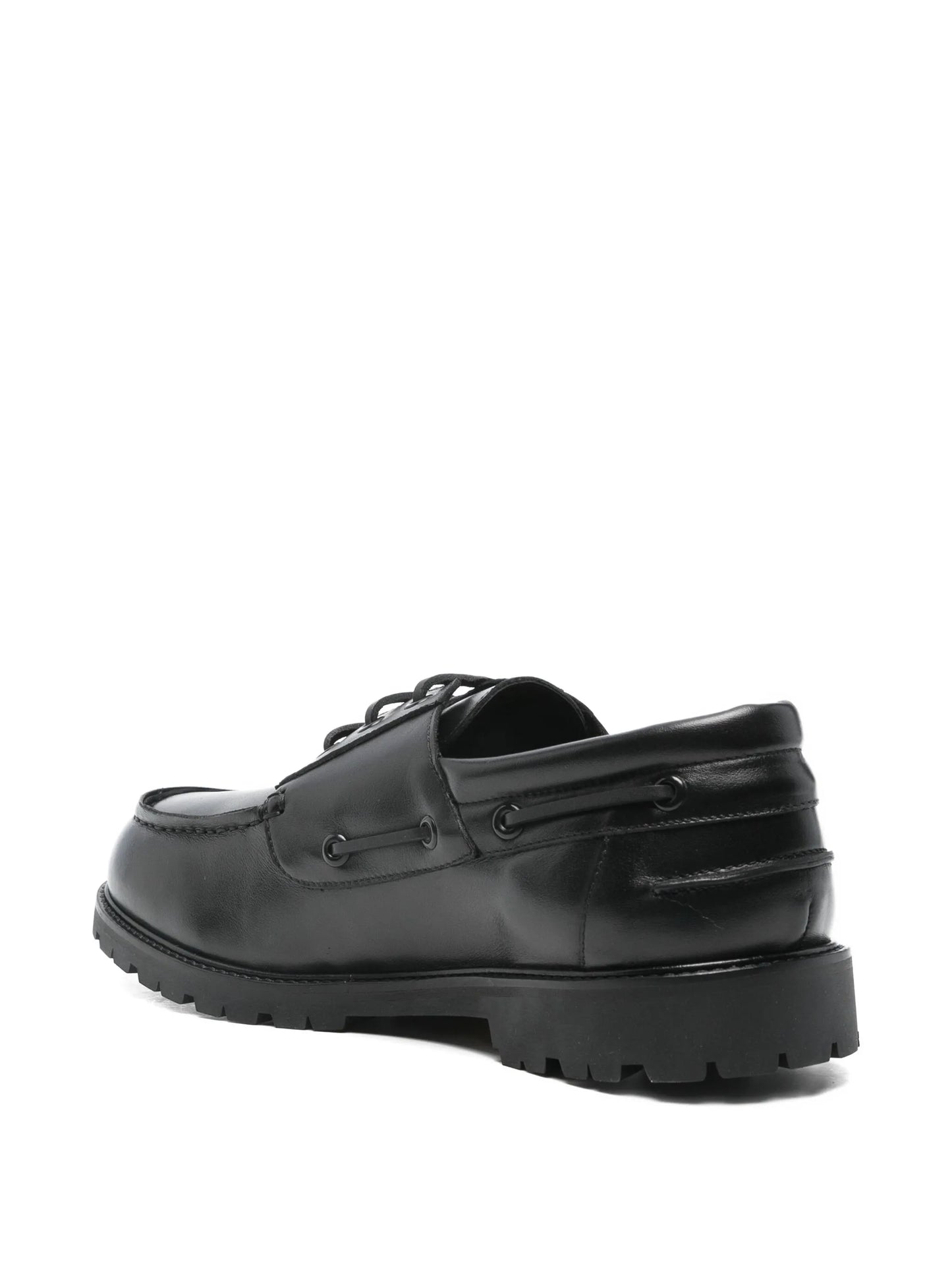 Guston leather lace-up boat shoes