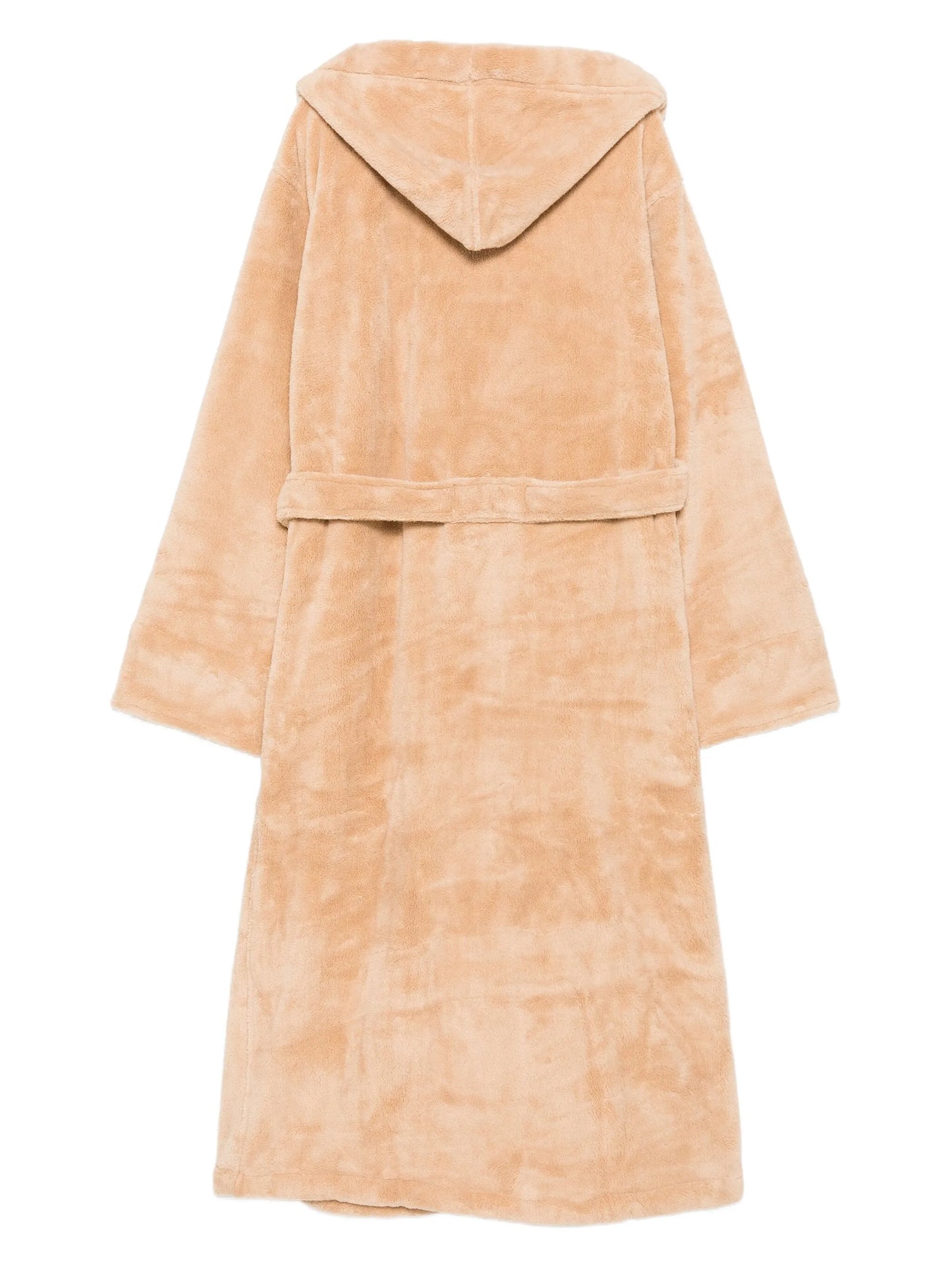 hooded belted robe