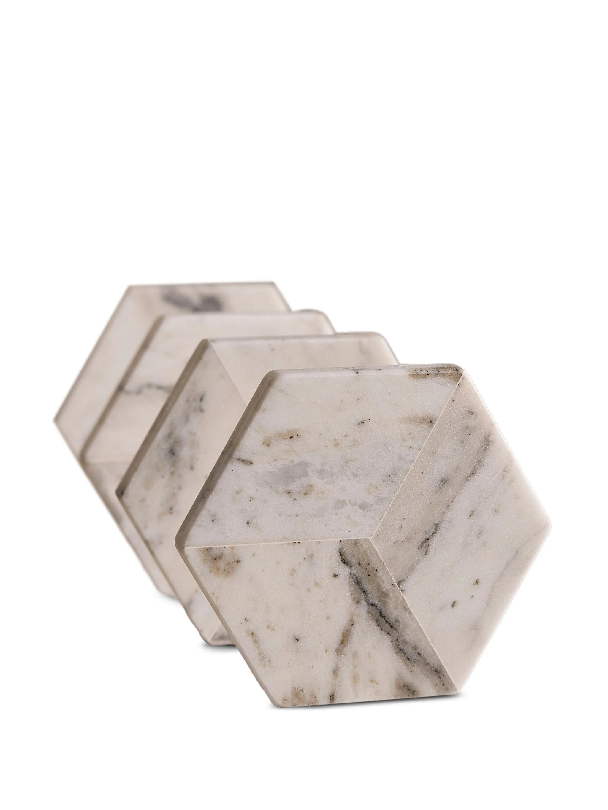 Clyde marble hexagonal coasters (set of four)