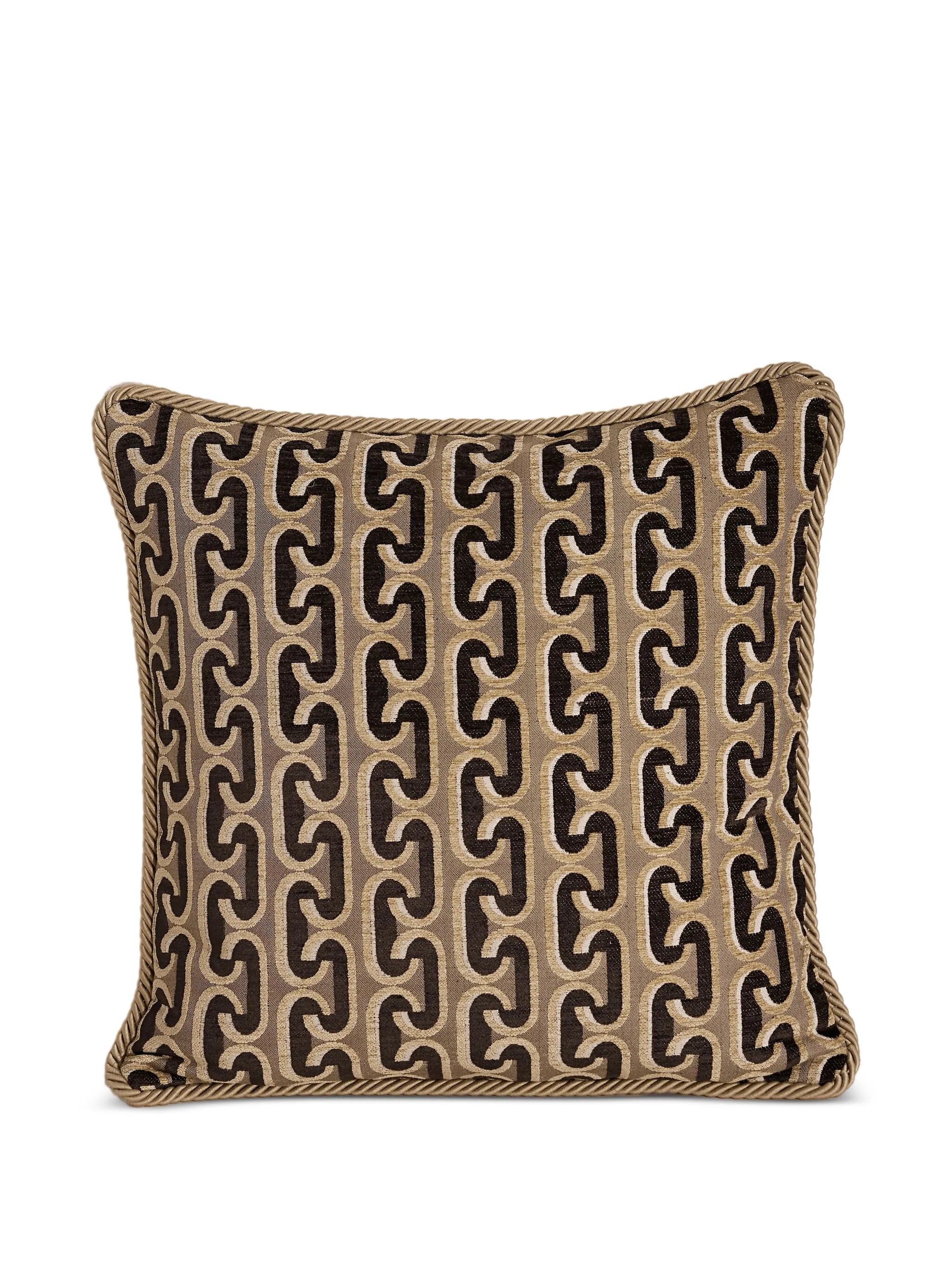Budleigh geometric-pattern square cushion
