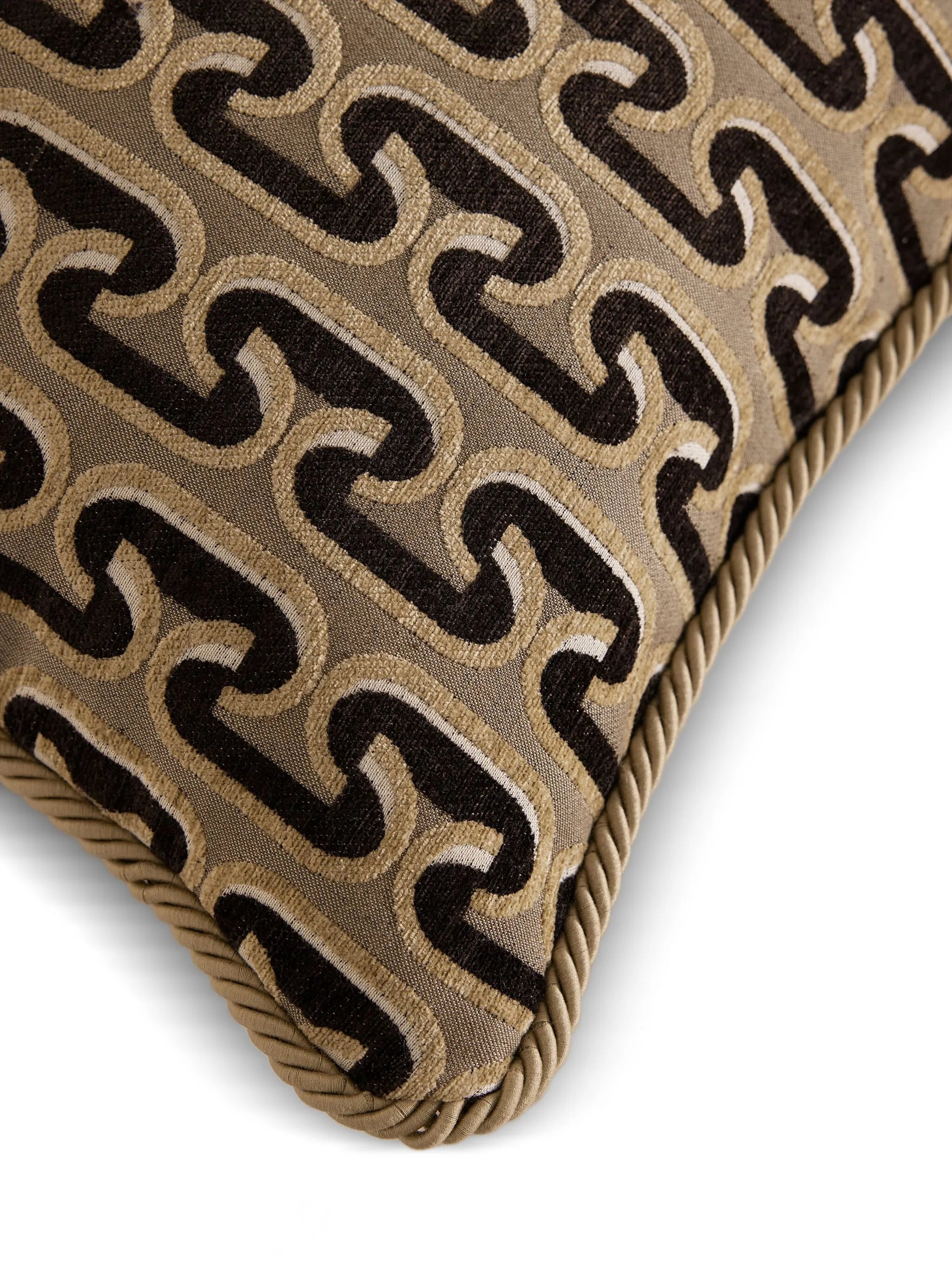 Budleigh geometric-pattern square cushion