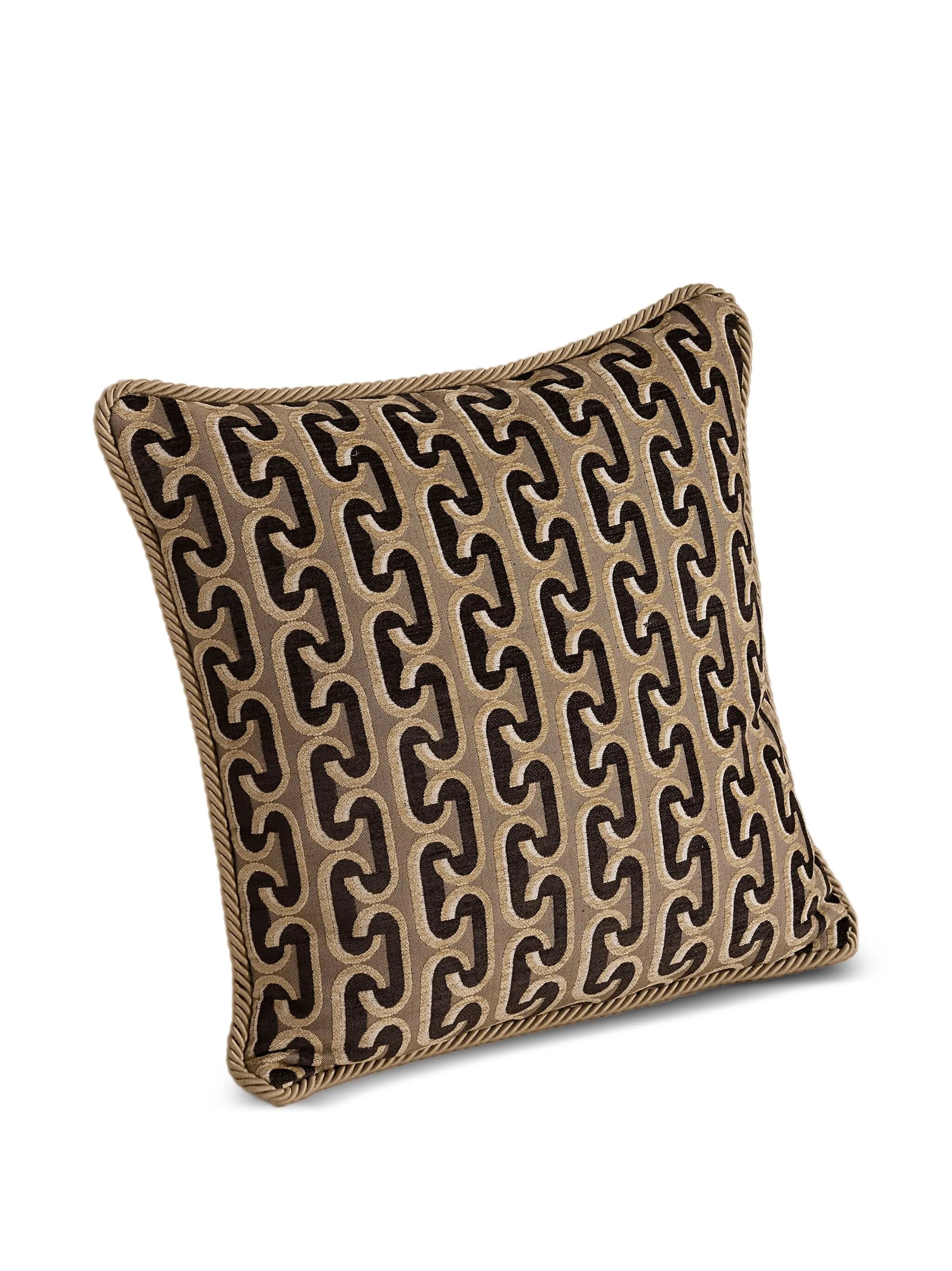Budleigh geometric-pattern square cushion