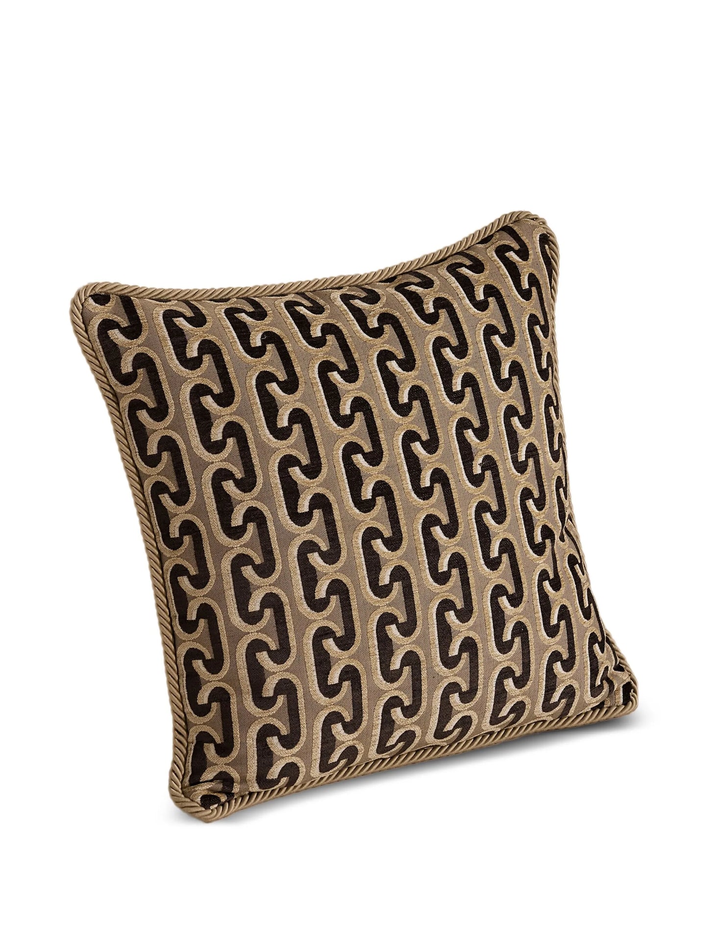 Budleigh geometric-pattern square cushion