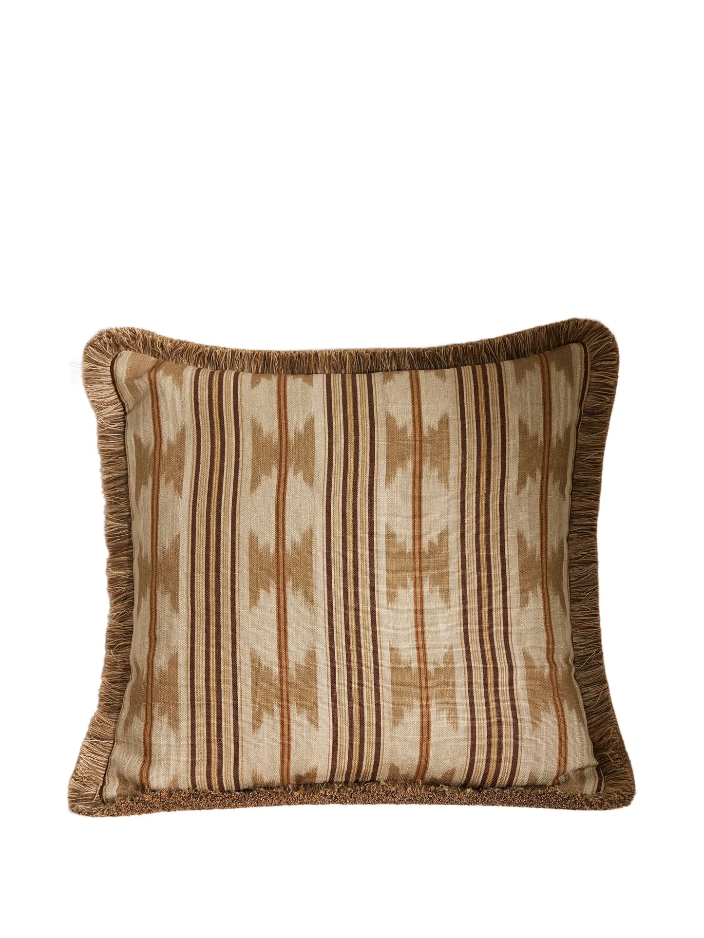 Watkins striped fringed cushion