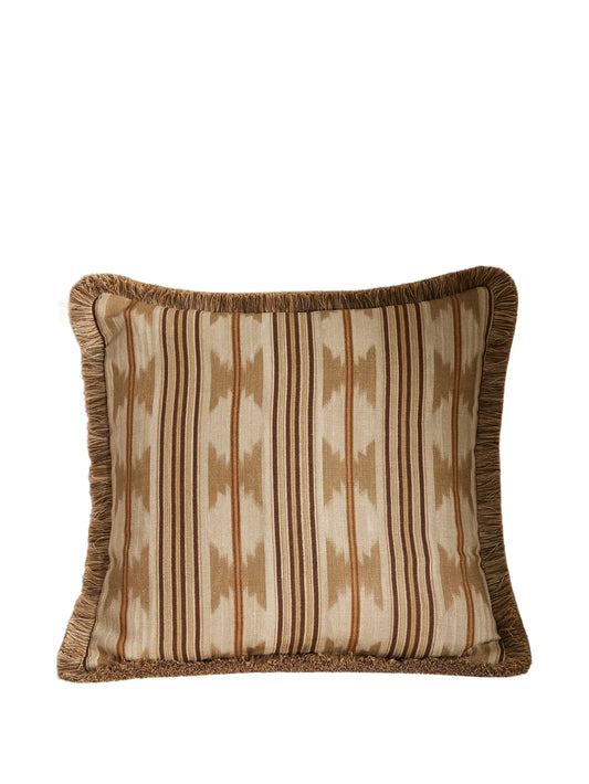 Watkins striped fringed cushion