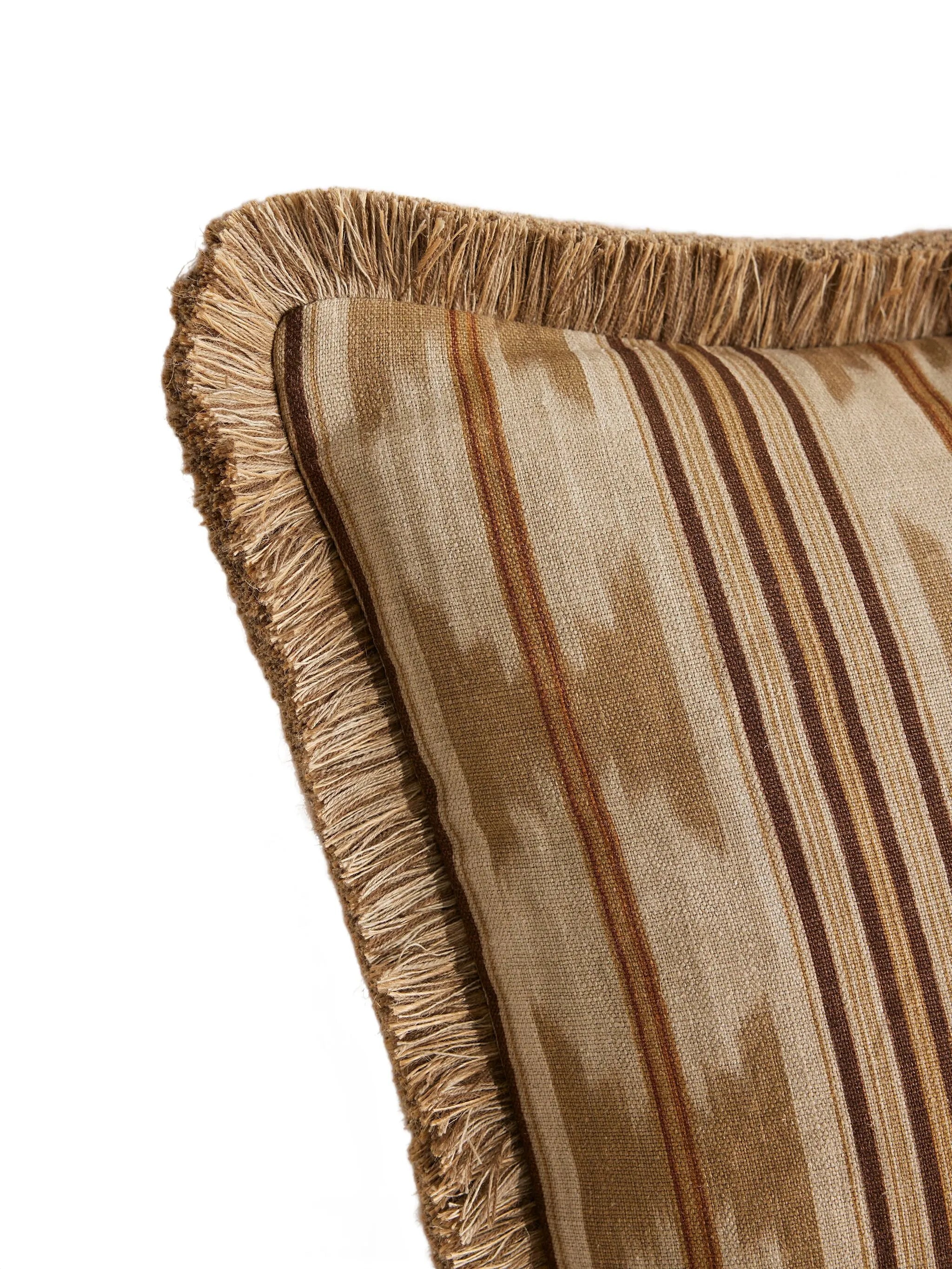 Watkins striped fringed cushion