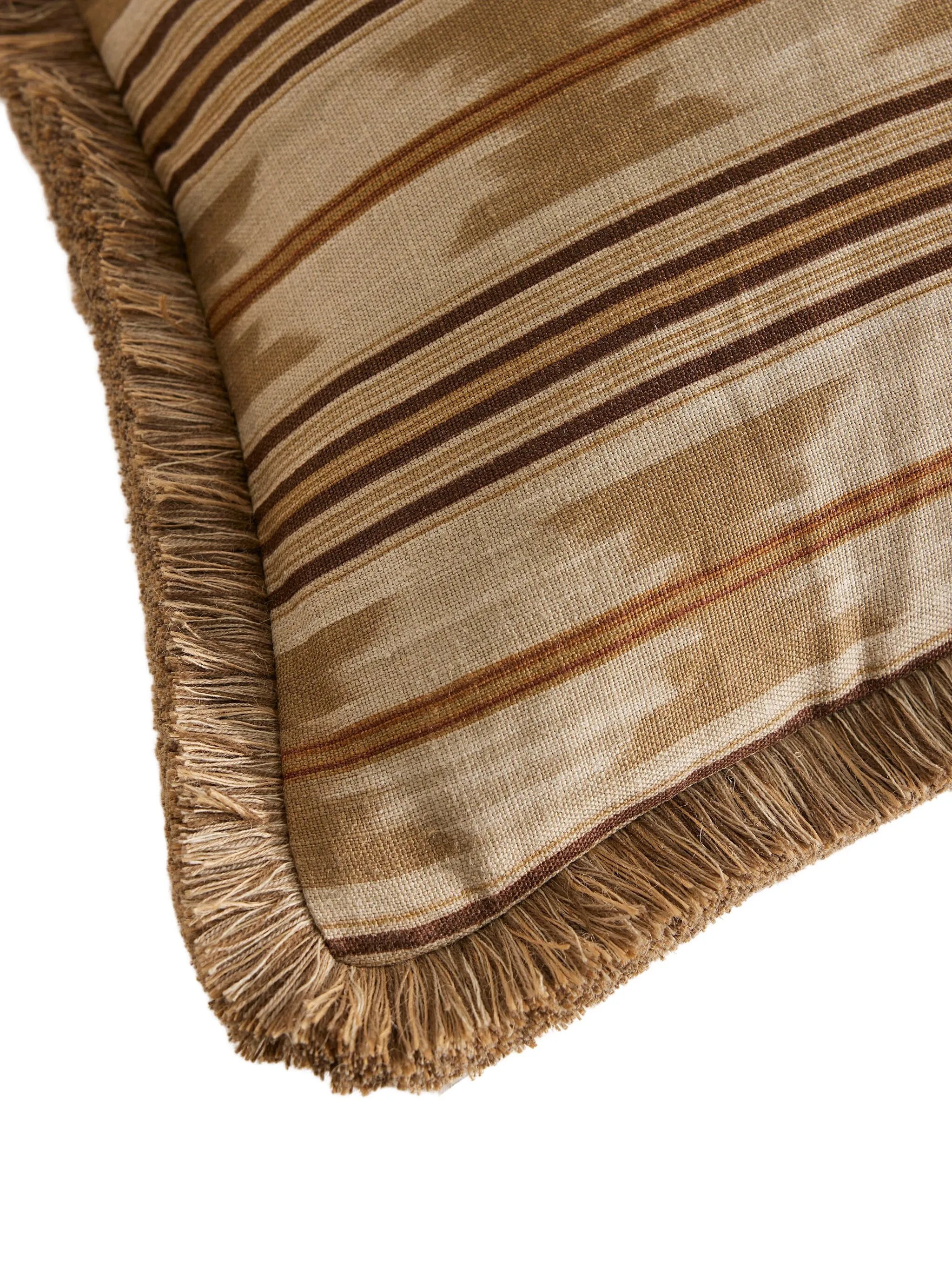 Watkins striped fringed cushion