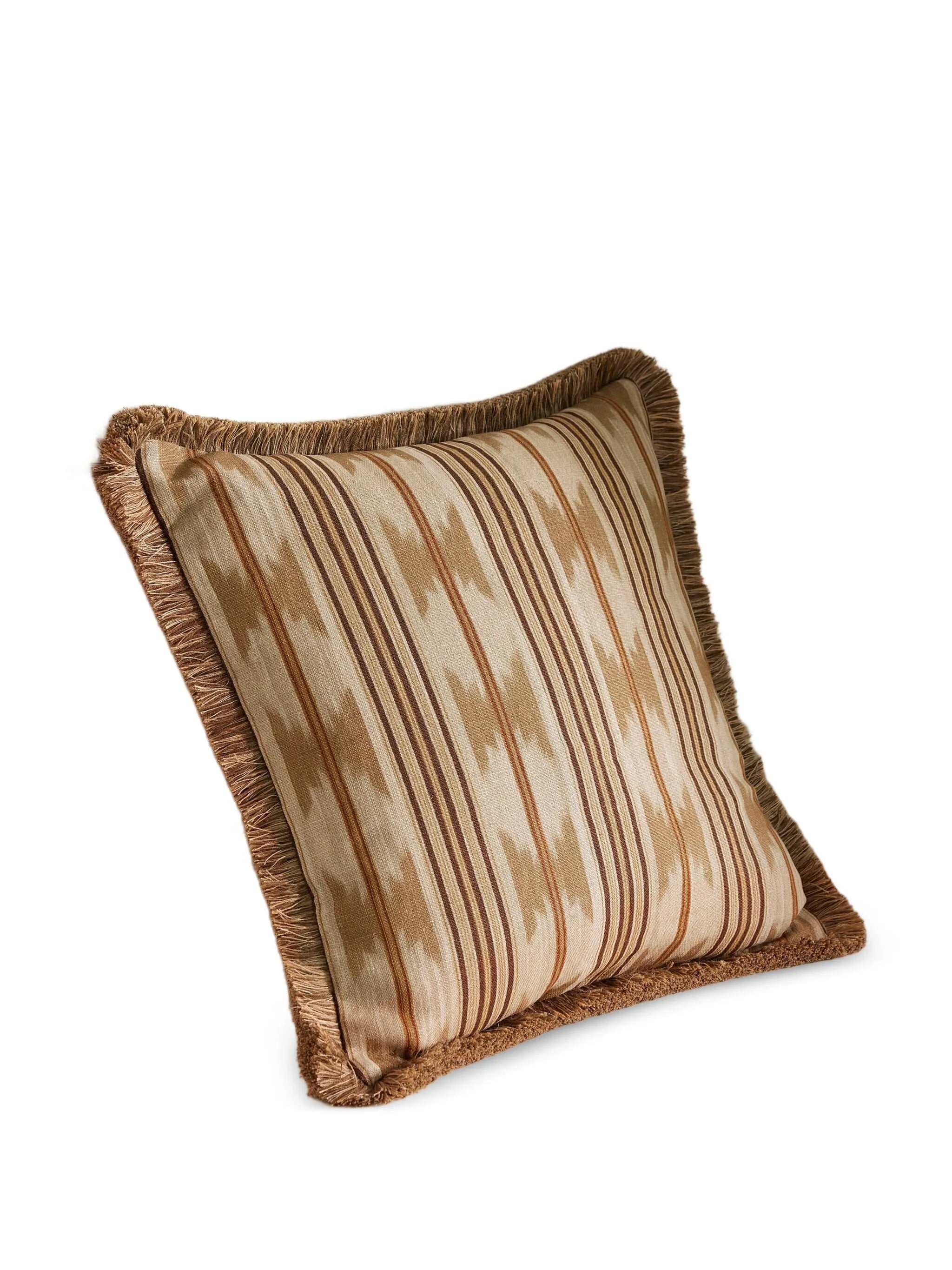 Watkins striped fringed cushion
