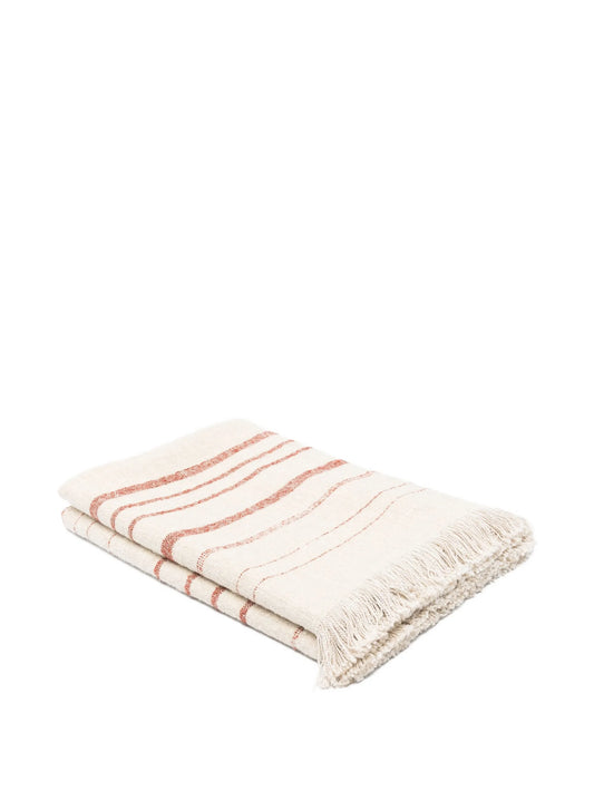 Stephenson striped fringed throw