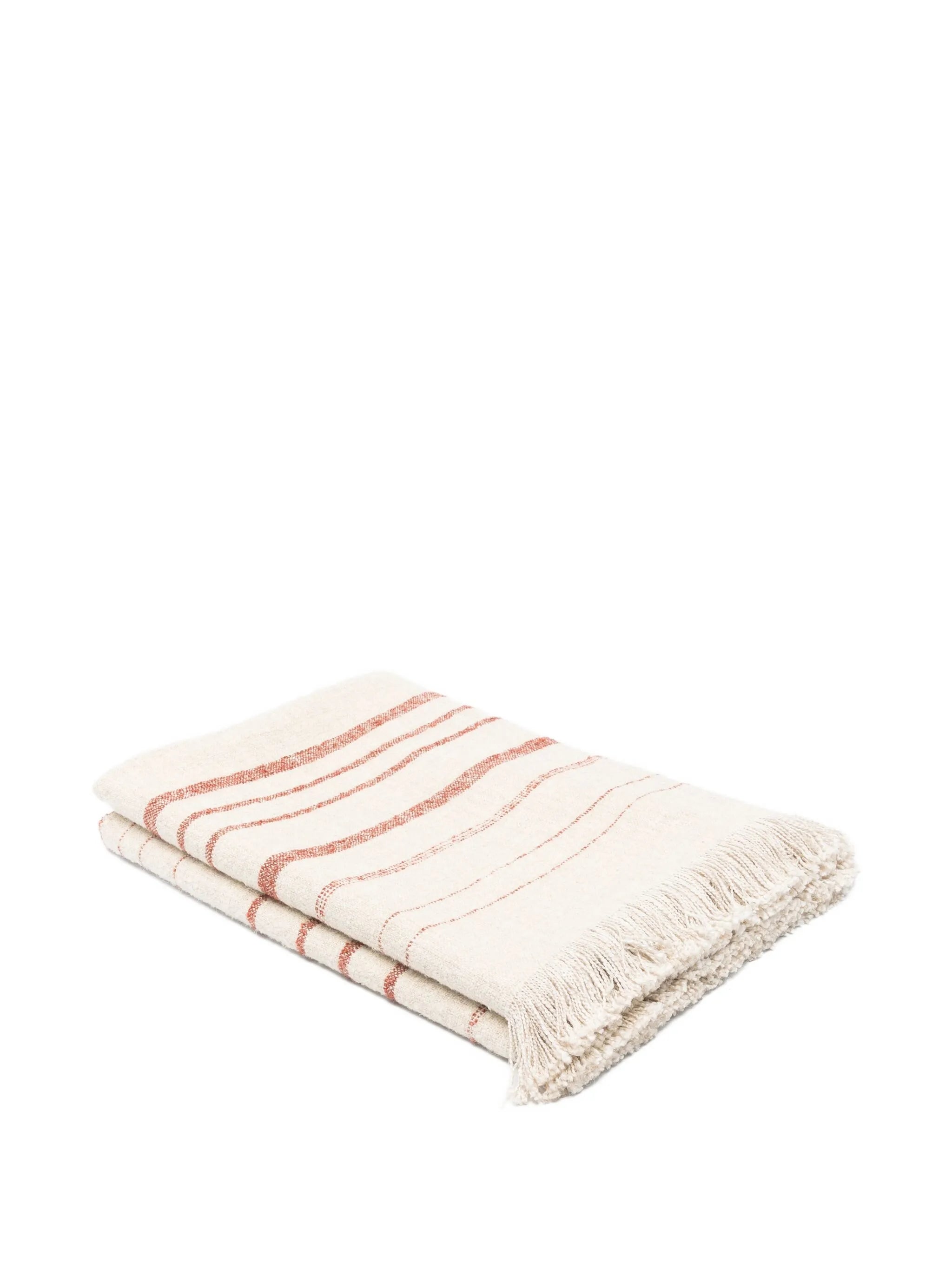 Stephenson striped fringed throw