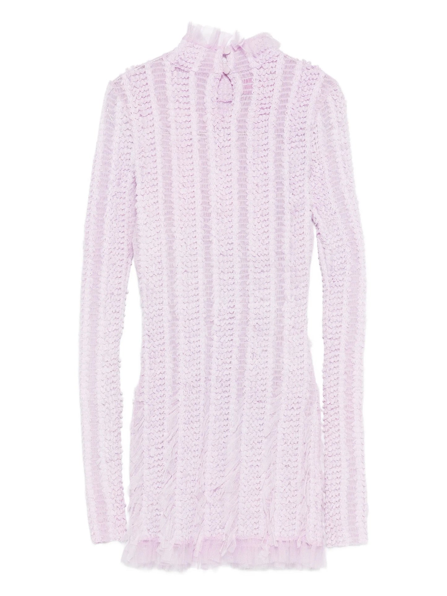 Angel high-neck long-sleeve mini dress