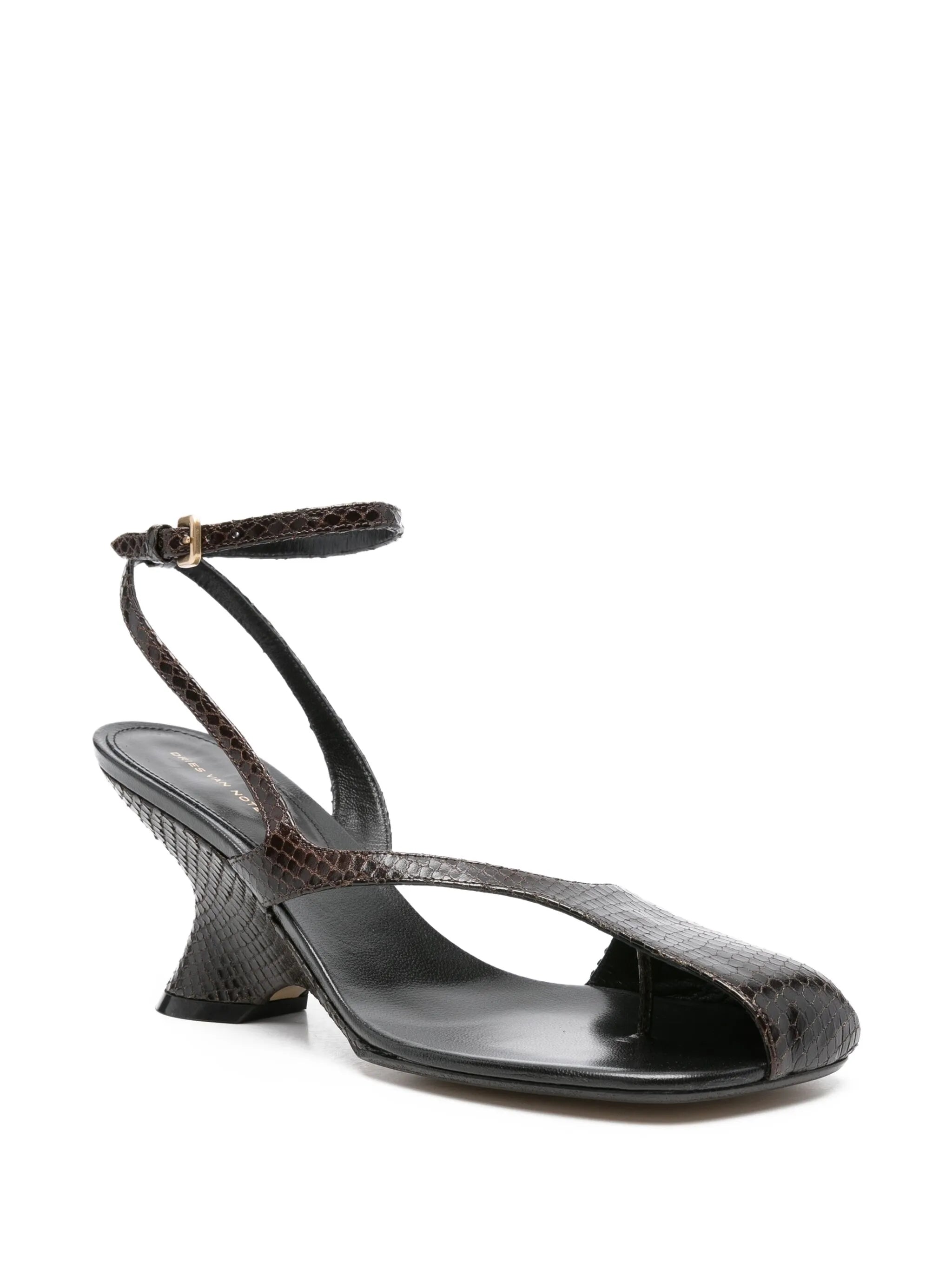 80mm embossed-leather sandals