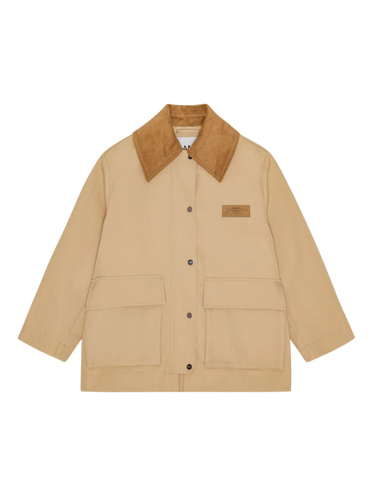 corduroy-collar utility jacket