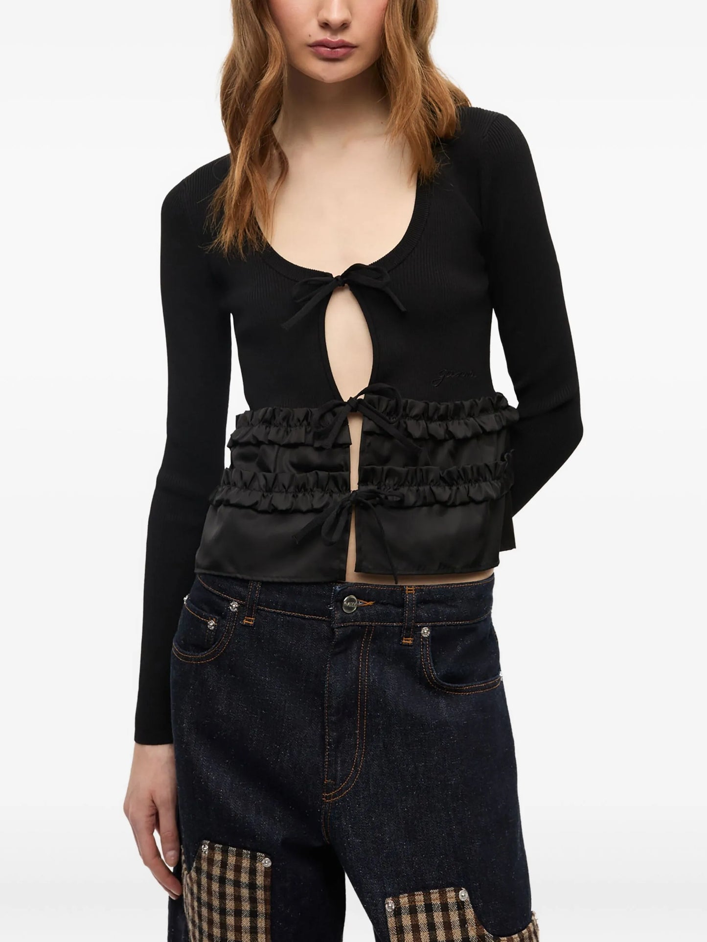 ruffle-hem blouse
