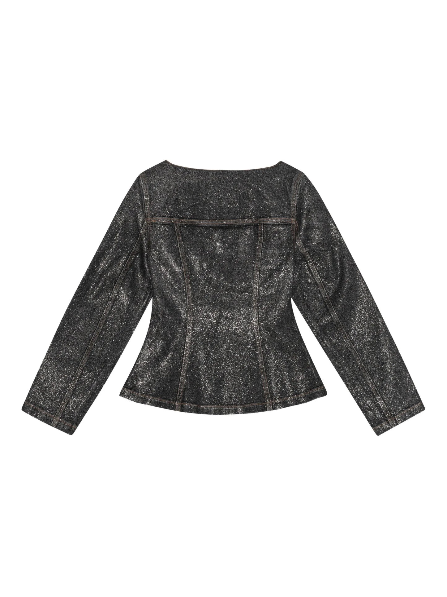 square-neck denim jacket