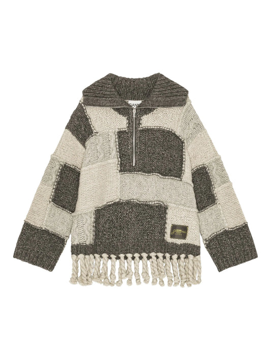 panelled sweater