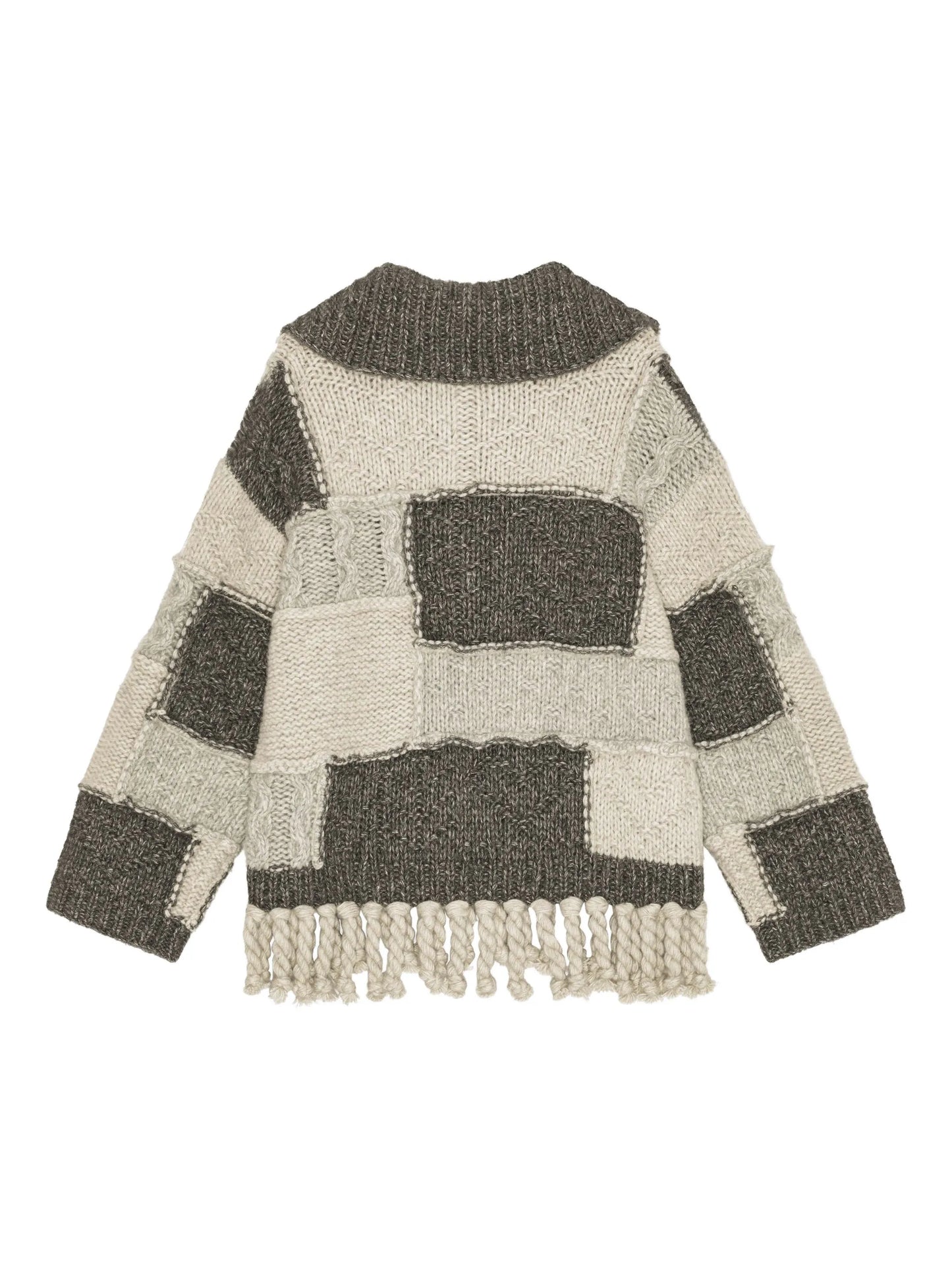 panelled sweater