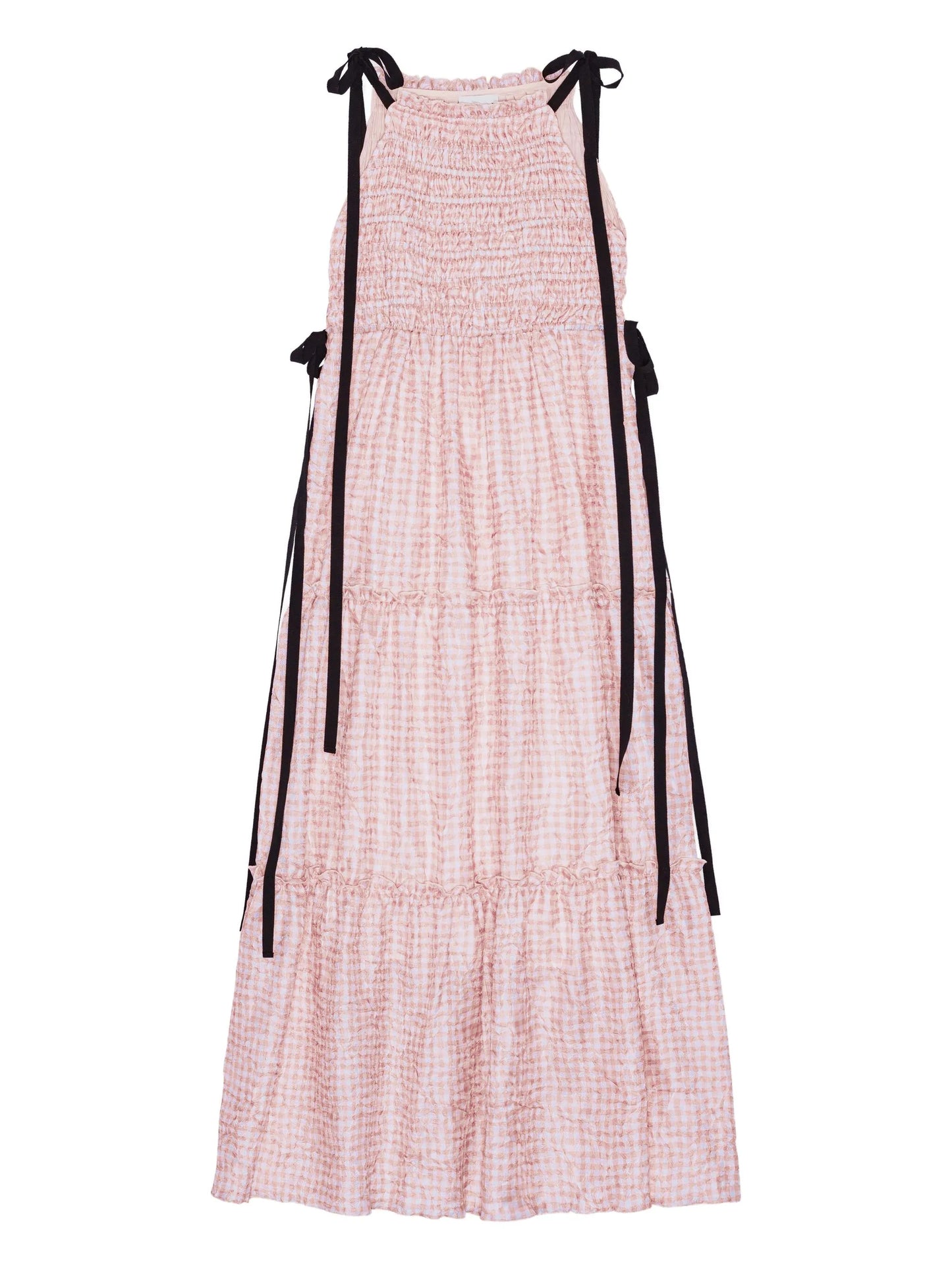 smocked tiered dress