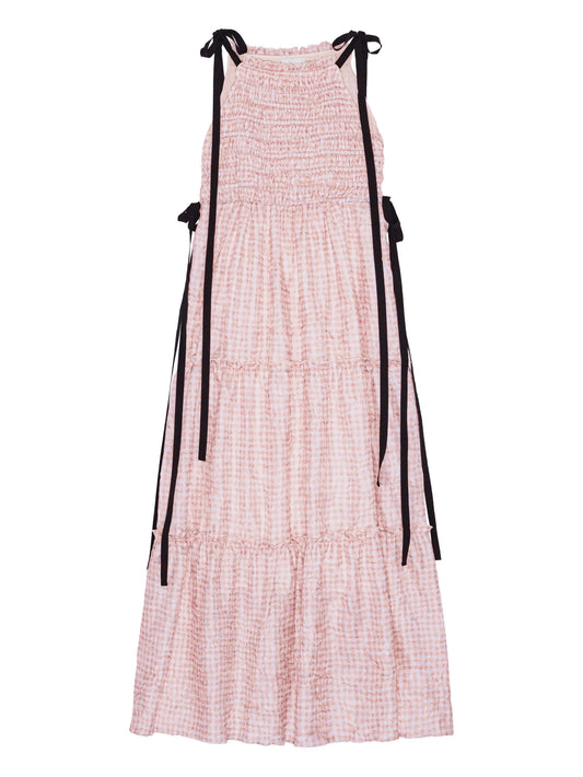 smocked tiered dress